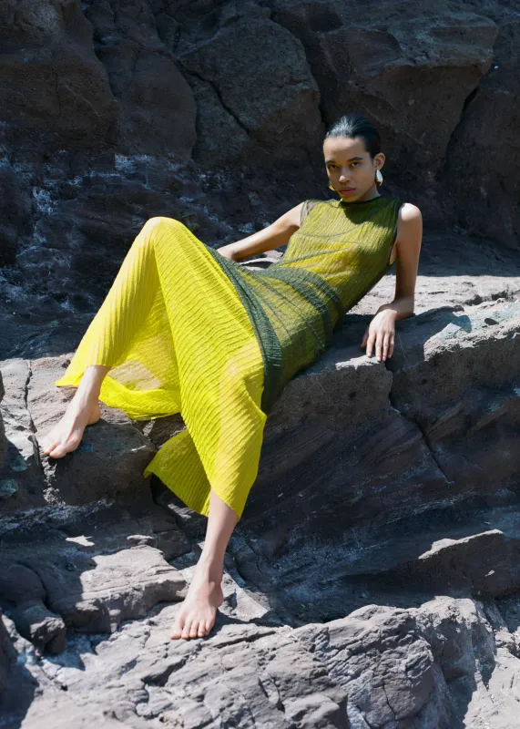 Annecy Lace Dress - Yellow sold by Frankie Shop