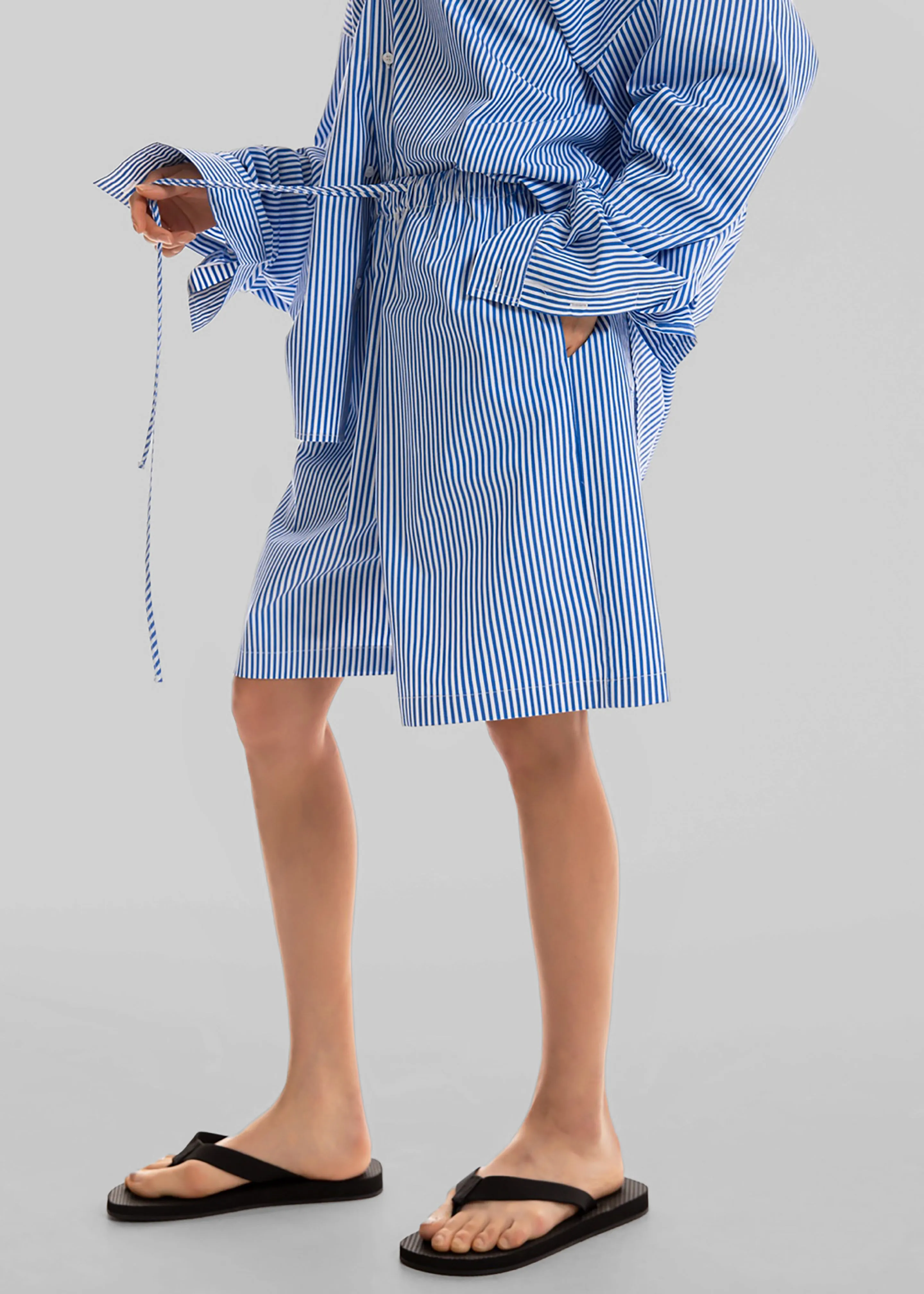 Rimini Bermuda Shorts - Blue/White Stripe sold by Frankie Shop product image thumbnail 2