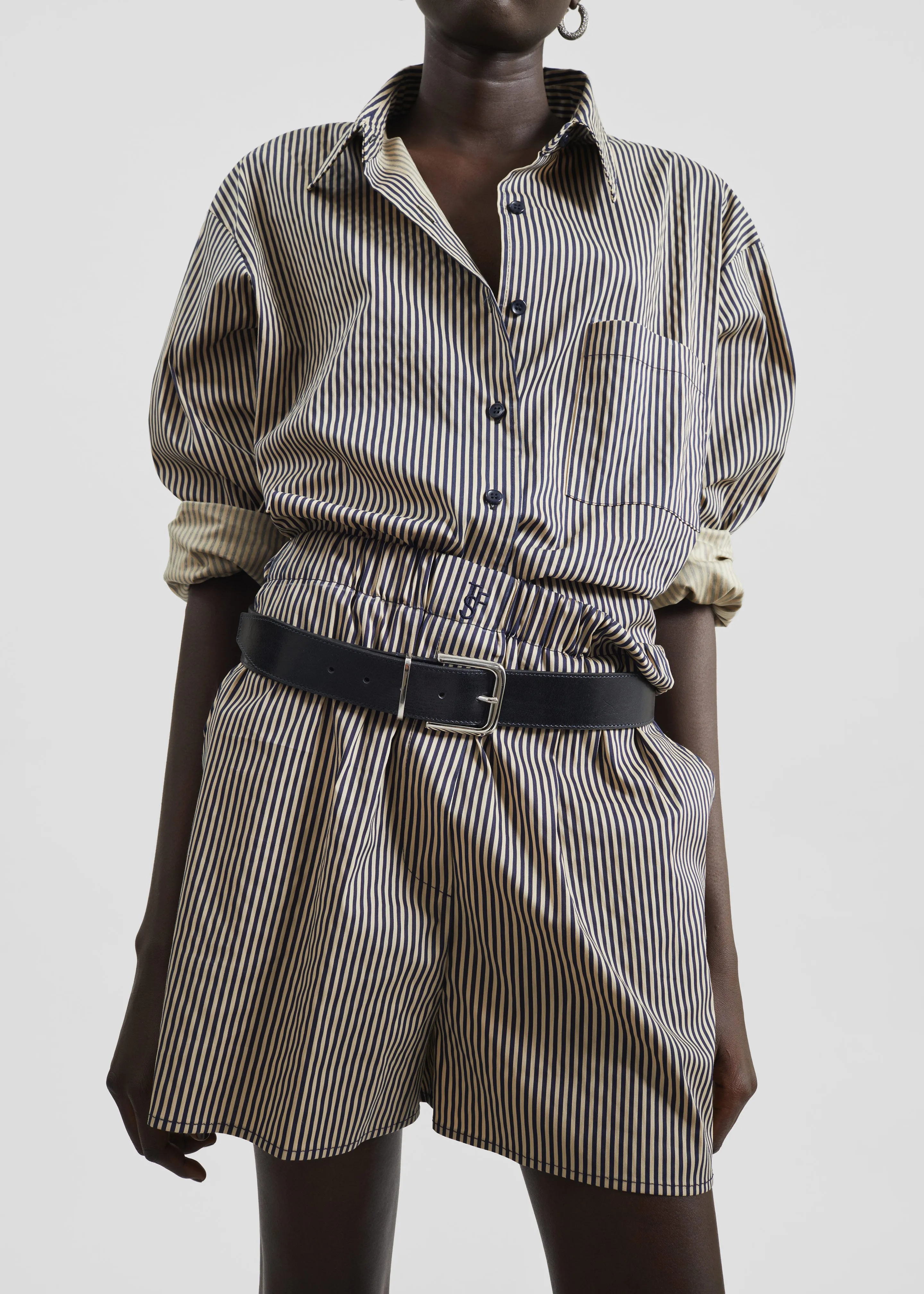 Lui Boxer Shorts - Beige/Navy Stripe sold by Frankie Shop product image thumbnail 3