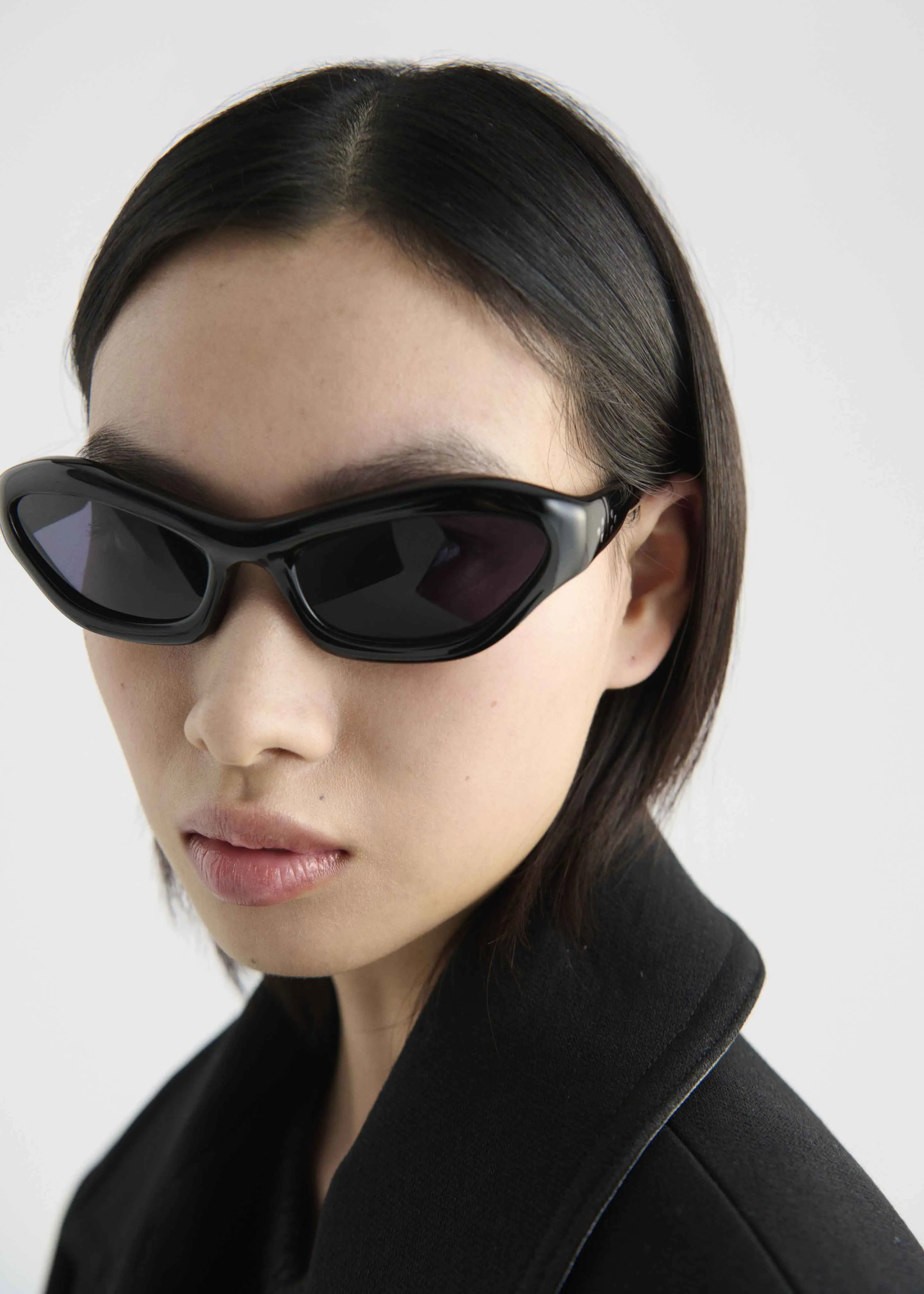 Port Tanger Hayya Sunglasses - Black Acetate/Black Lens sold by Frankie Shop product image thumbnail 2