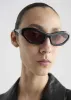 Port Tanger Hayya Sunglasses - Black Acetate/Tobacco Lens sold by Frankie Shop