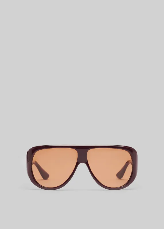 Port Tanger Gambia Sunglasses - Crimson Acetate/Tobacco Lens sold by Frankie Shop