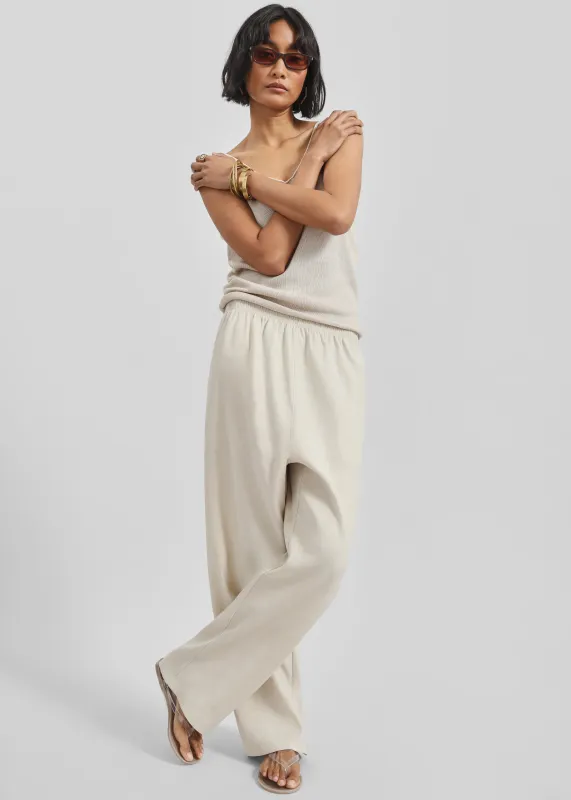 Cavert Linen Pants - Sand sold by Frankie Shop