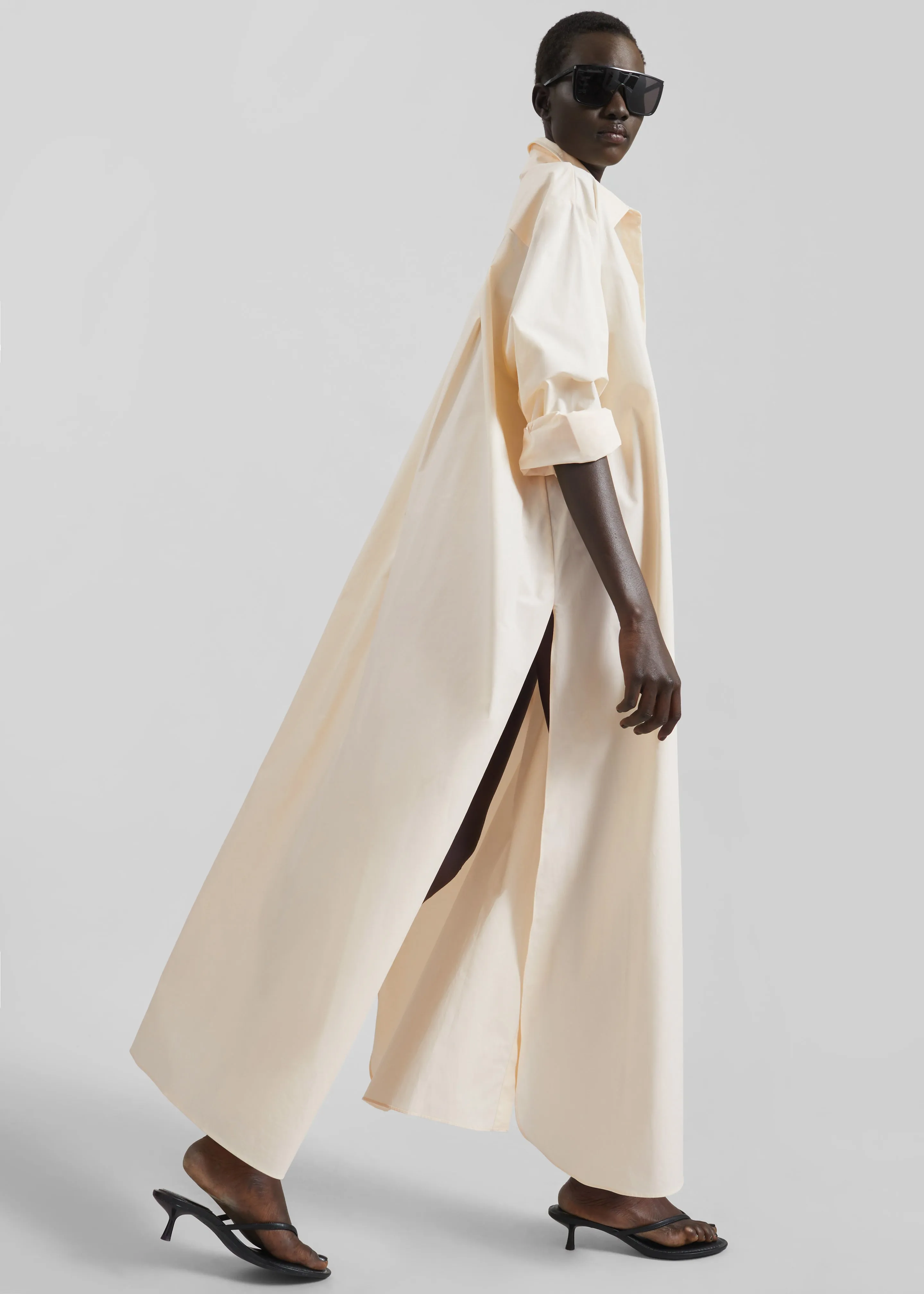 Avery Shirt Dress - Light Peach sold by Frankie Shop