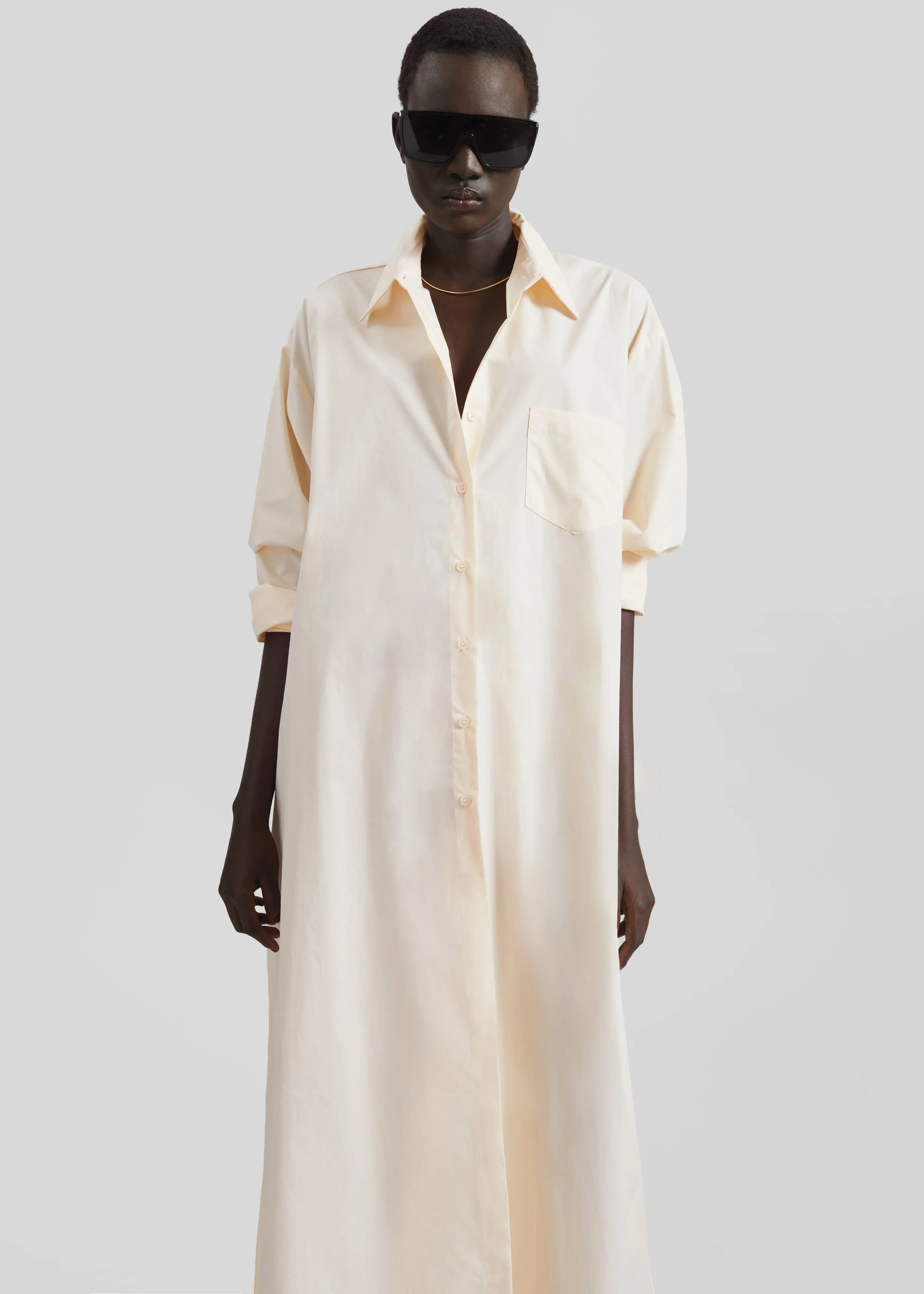 Avery Shirt Dress - Light Peach sold by Frankie Shop product image thumbnail 3