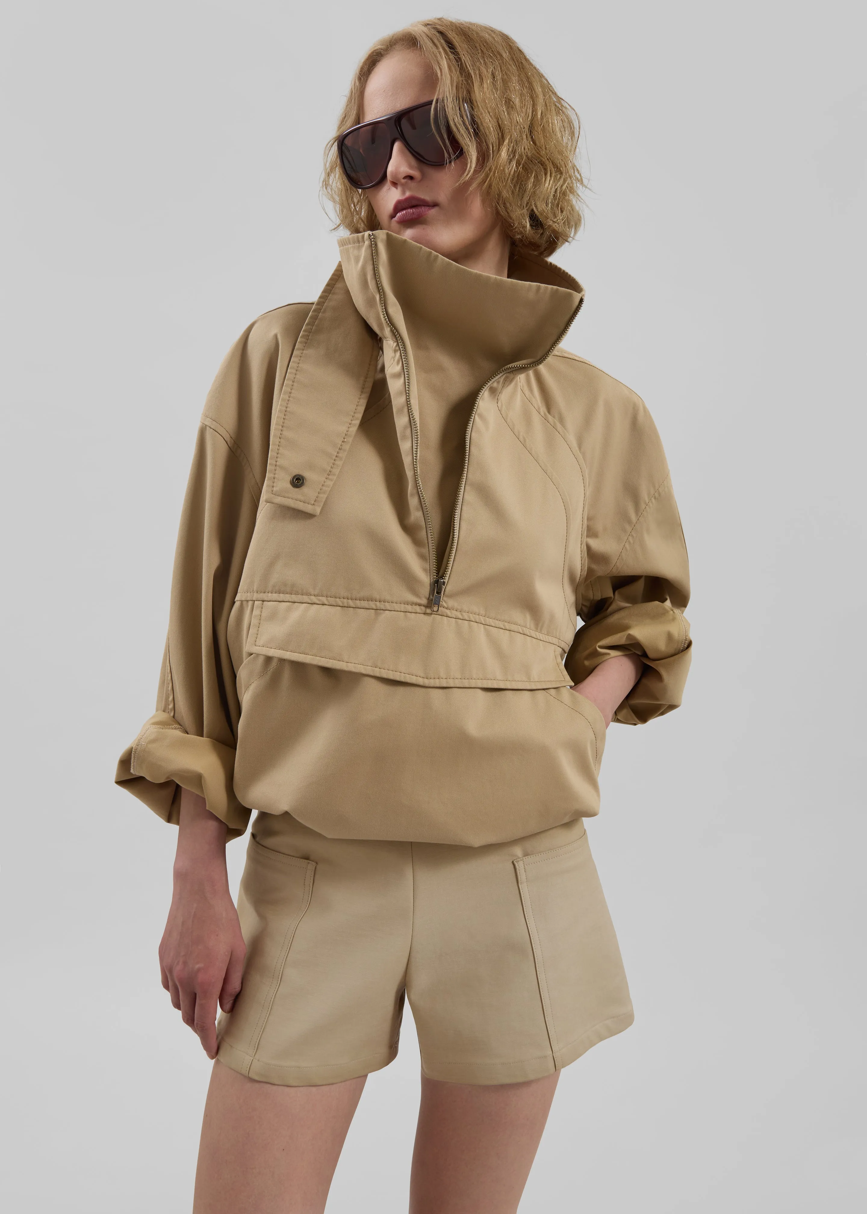 Bracey Soft Shorts - Camel sold by Frankie Shop