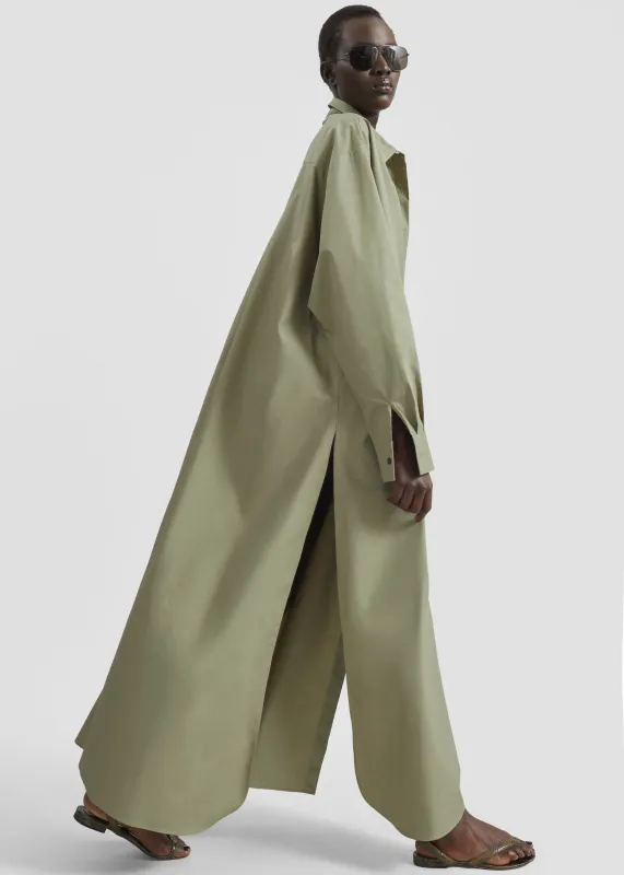 Avery Shirt Dress - Pale Olive sold by Frankie Shop
