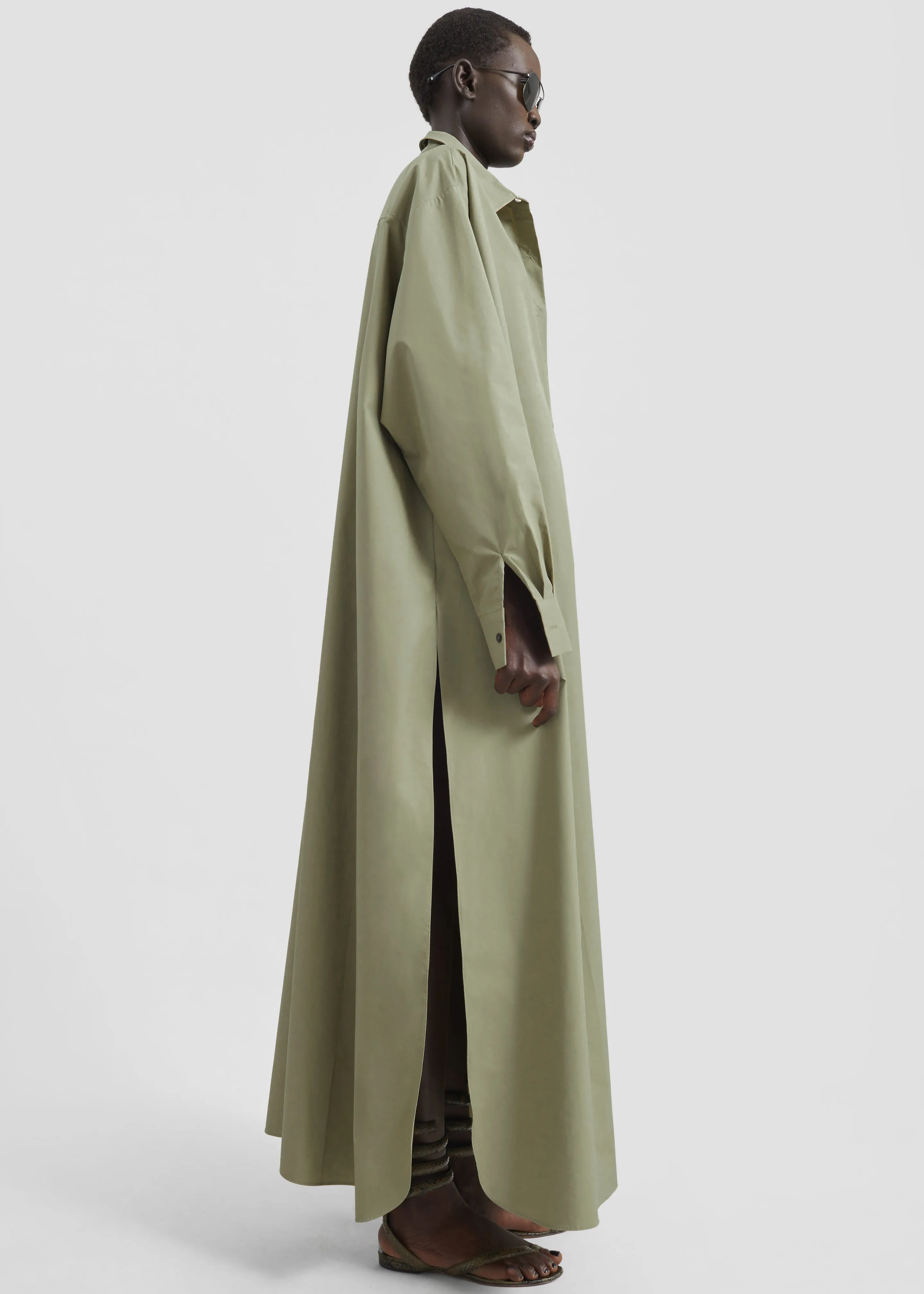 Avery Shirt Dress - Pale Olive sold by Frankie Shop product image thumbnail 5