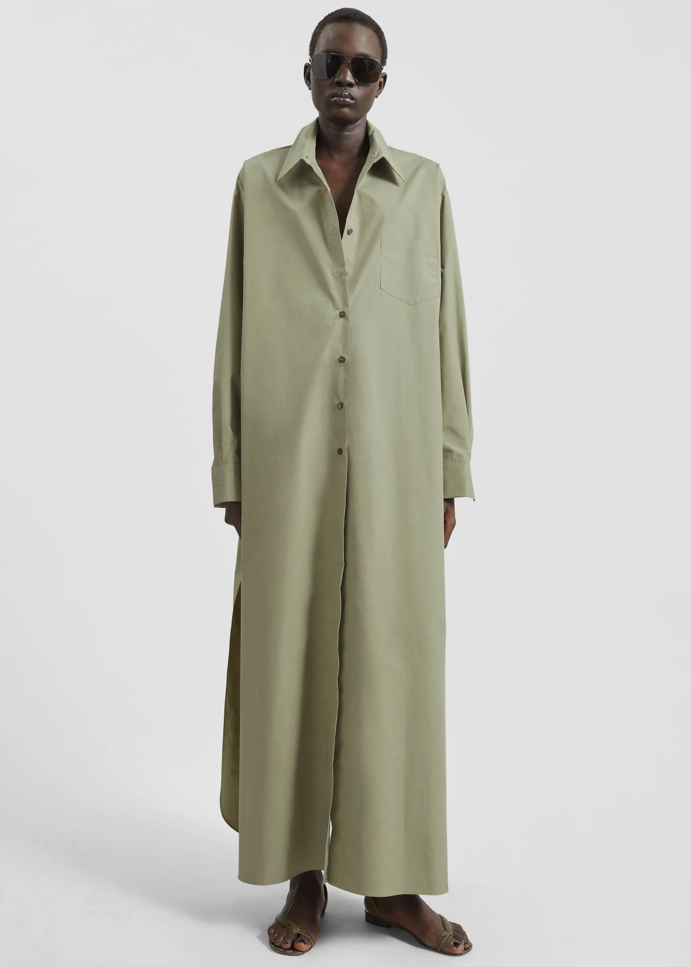 Avery Shirt Dress - Pale Olive sold by Frankie Shop product image thumbnail 3