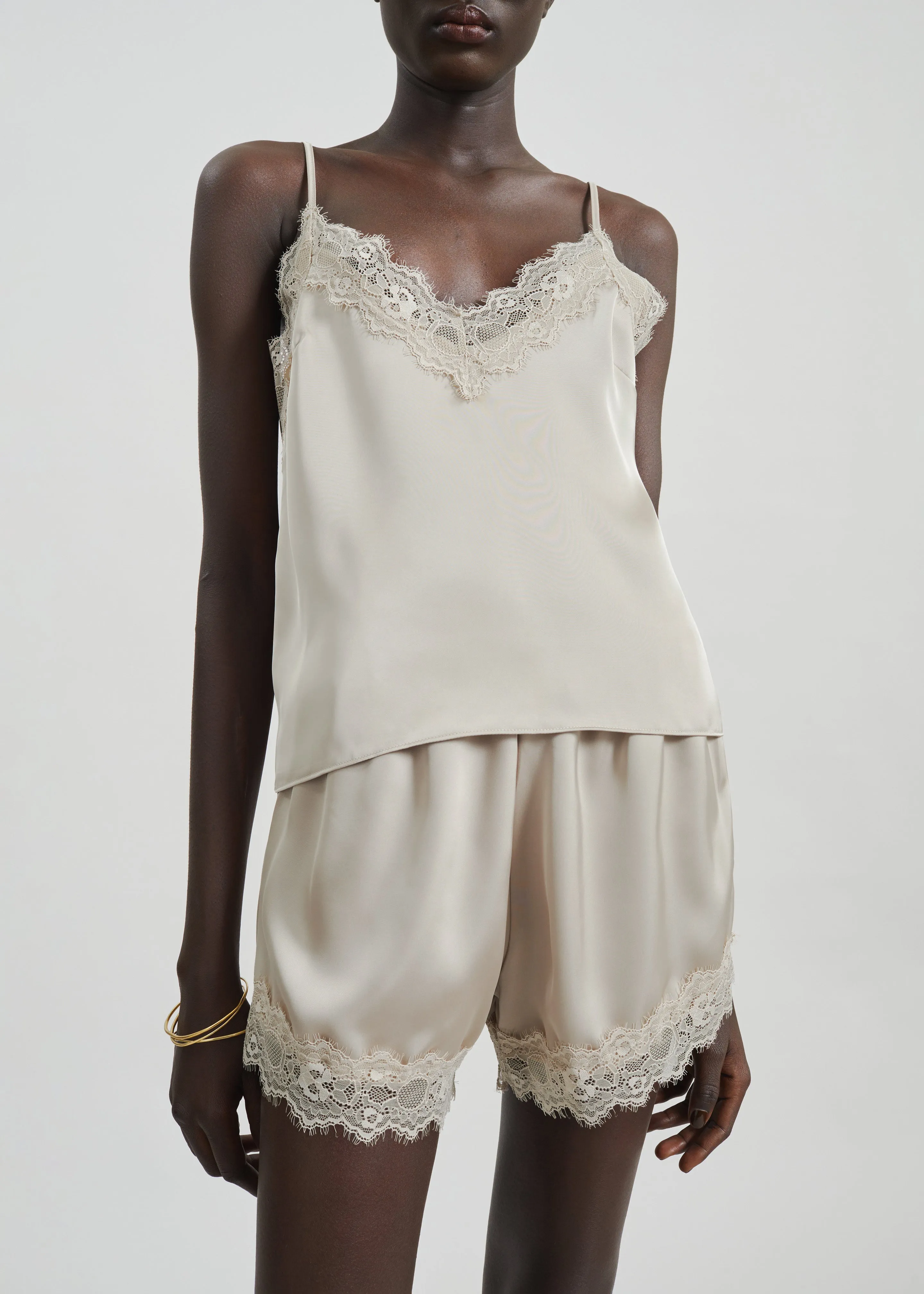 Varnell Satin Lace Shorts - Beige sold by Frankie Shop product image thumbnail 5