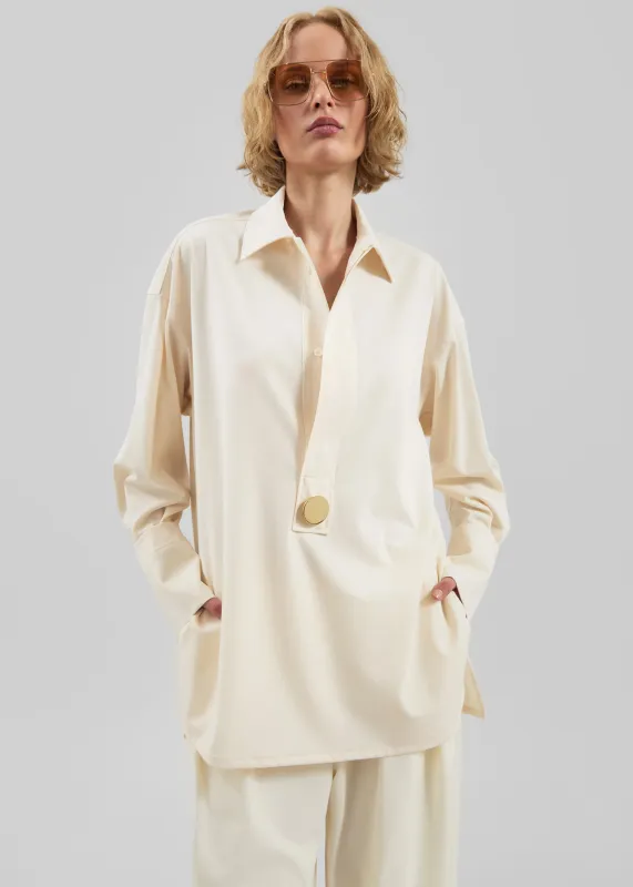 Darkpark Noel Tunic Style Shirt - Off-White sold by Frankie Shop