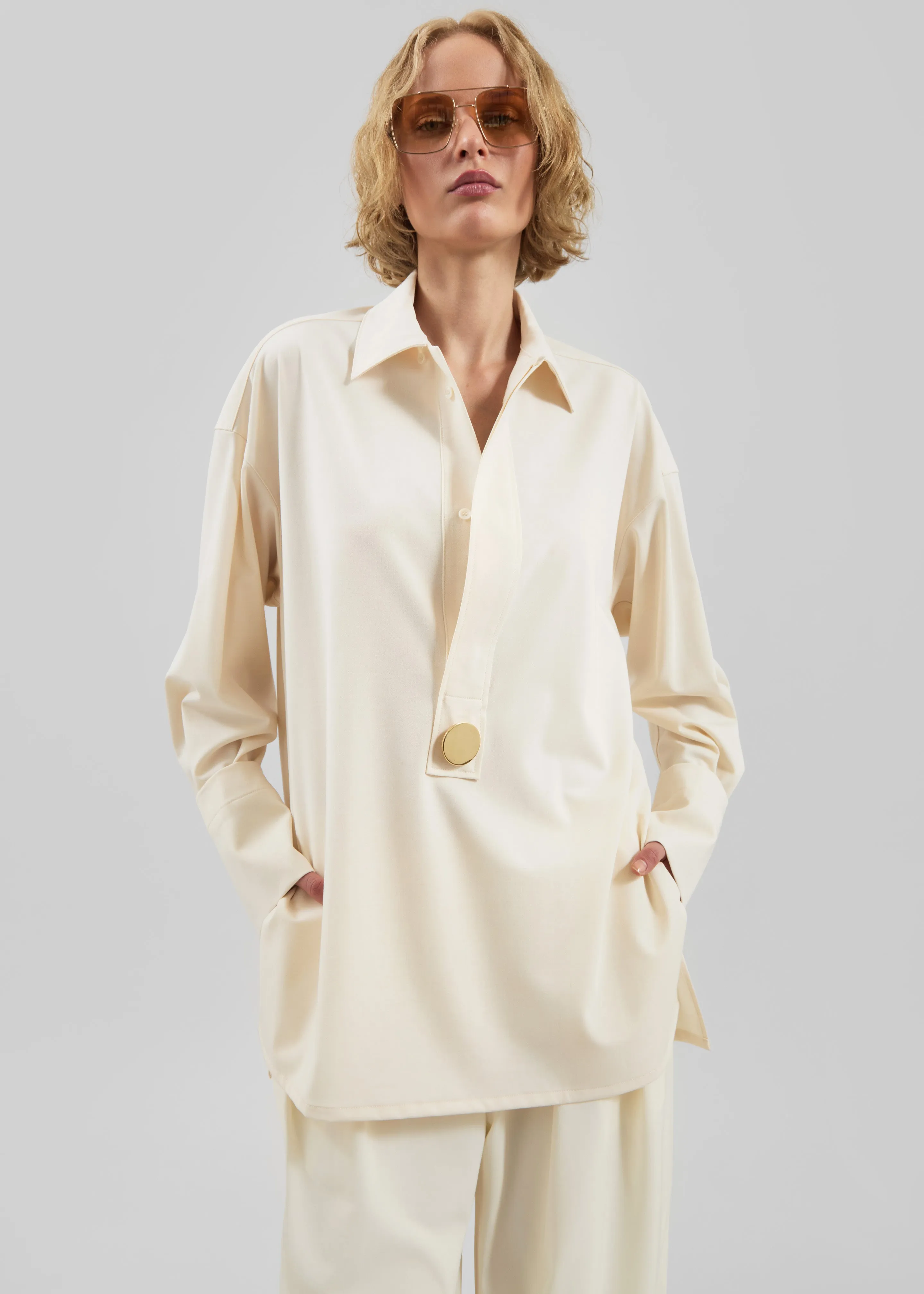 Darkpark Noel Tunic Style Shirt - Off-White sold by Frankie Shop
