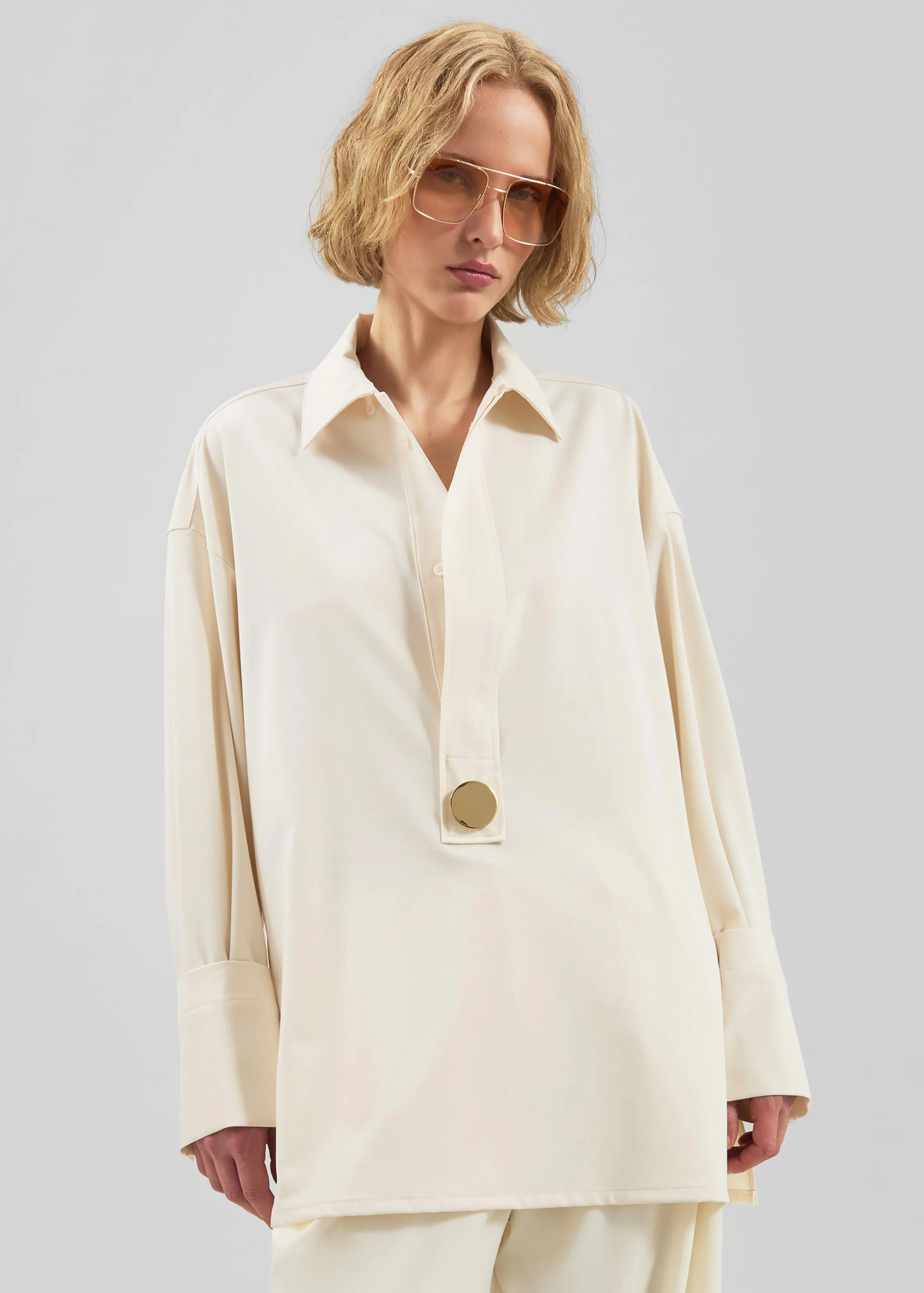 Darkpark Noel Tunic Style Shirt - Off-White sold by Frankie Shop product image thumbnail 4