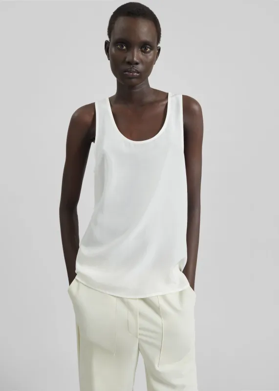 Nivee Lustrous Boxy Tank - Ivory made by Frankie Shop