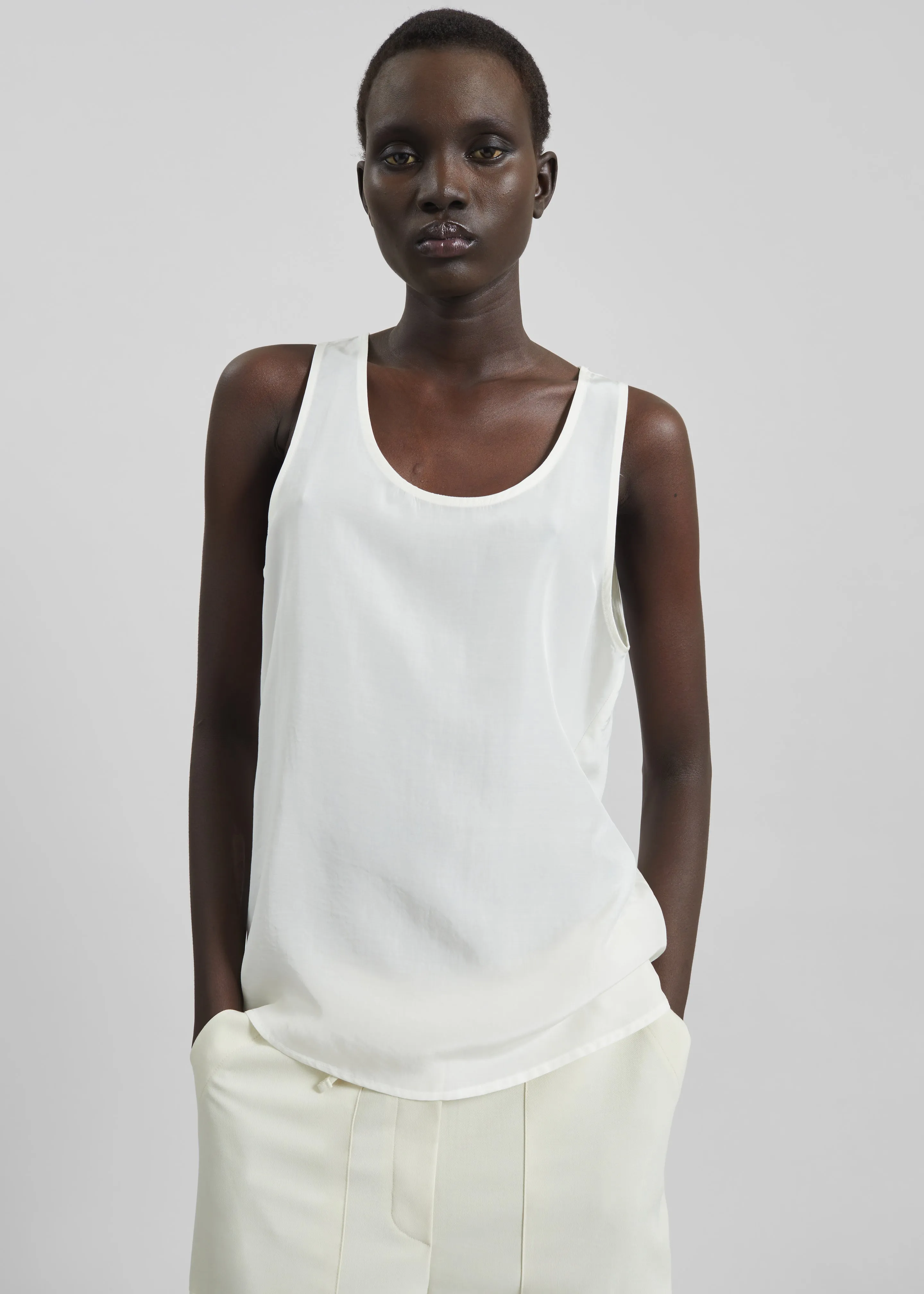 Nivee Lustrous Boxy Tank - Ivory sold by Frankie Shop product image thumbnail 4