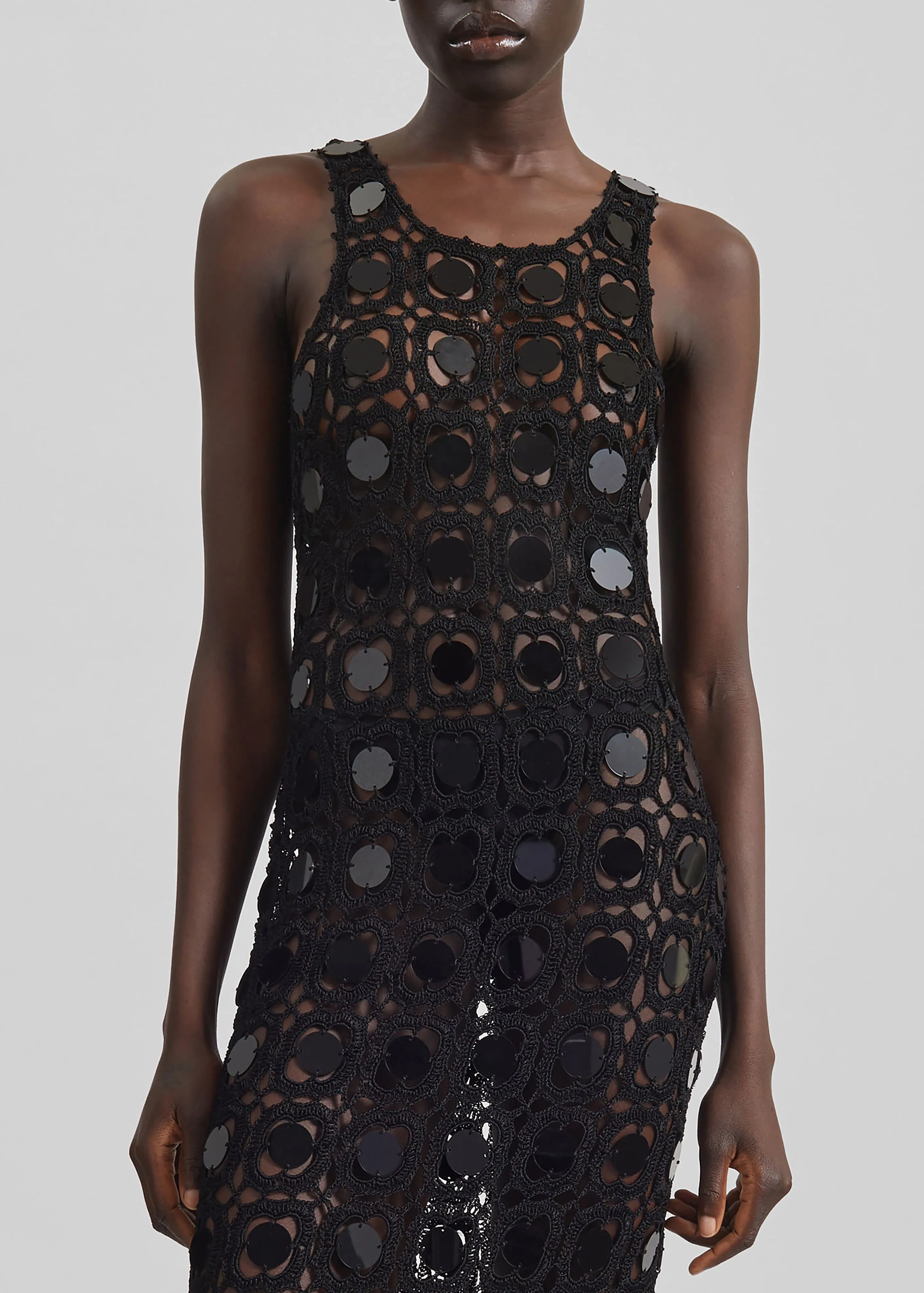 Hamina Mirror Crochet Dress - Black sold by Frankie Shop product image thumbnail 5