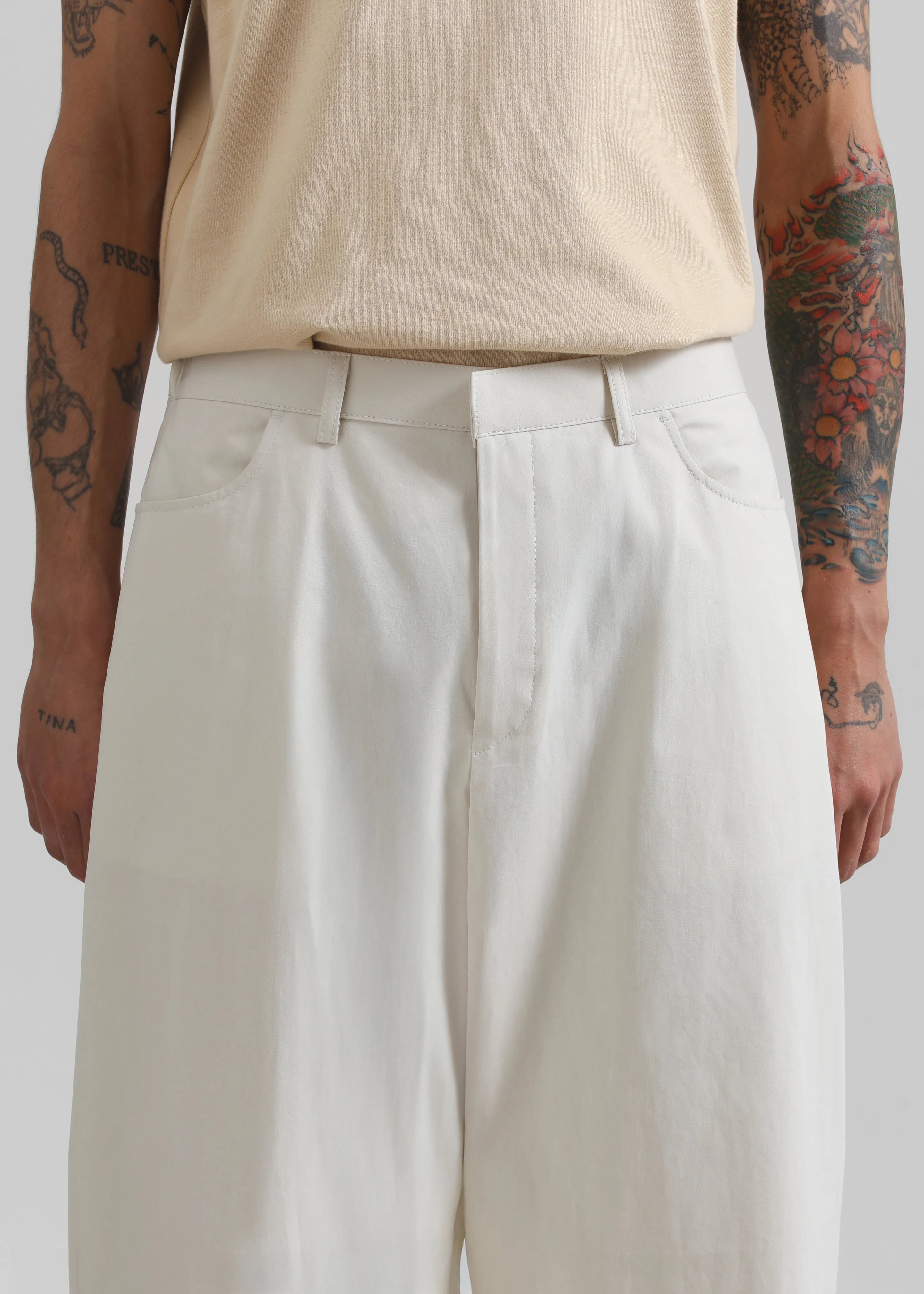 Malton Wide Trousers - Ecru sold by Frankie Shop product image thumbnail 2