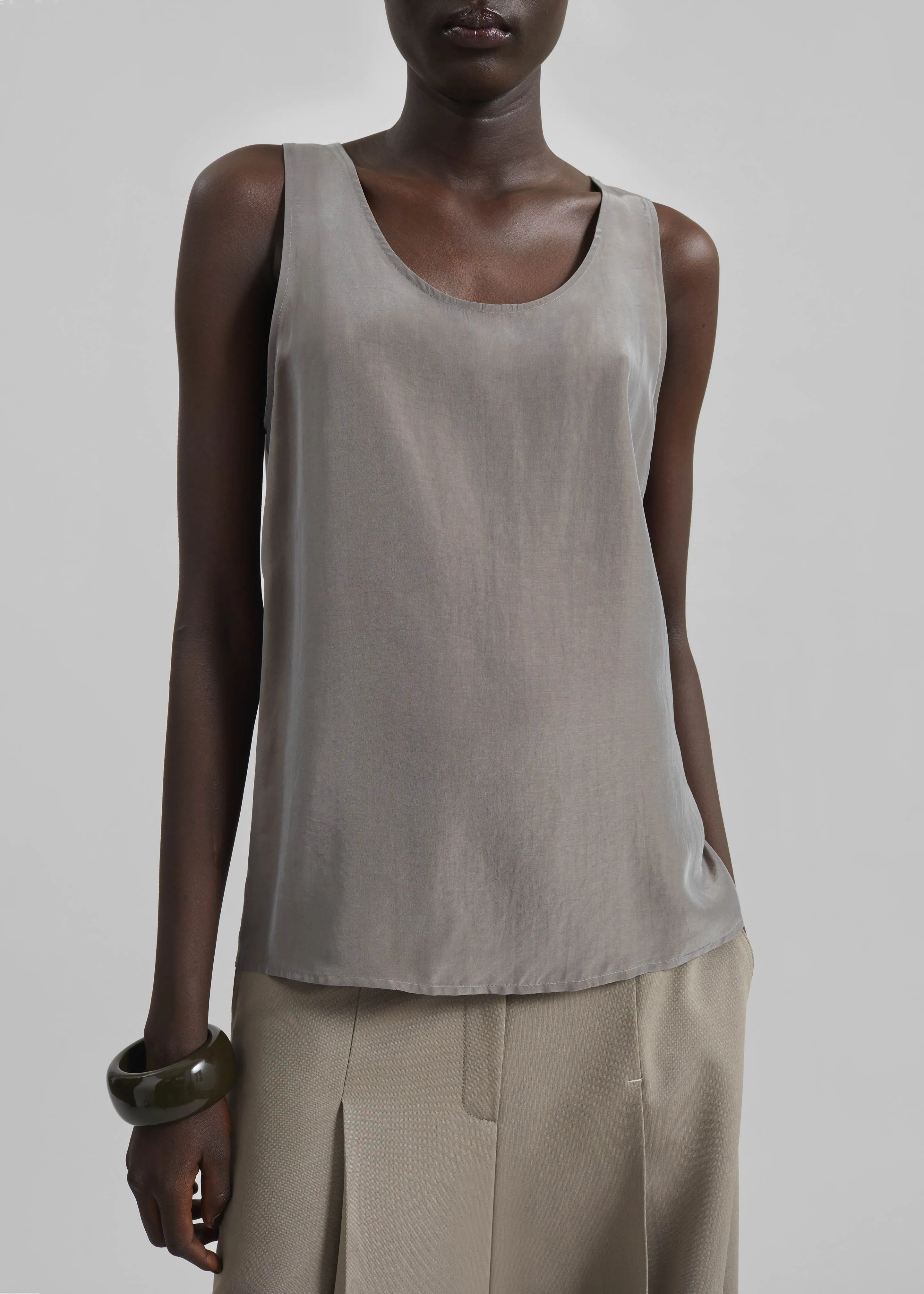 Nivee Lustrous Boxy Tank - Dark Taupe sold by Frankie Shop product image thumbnail 3
