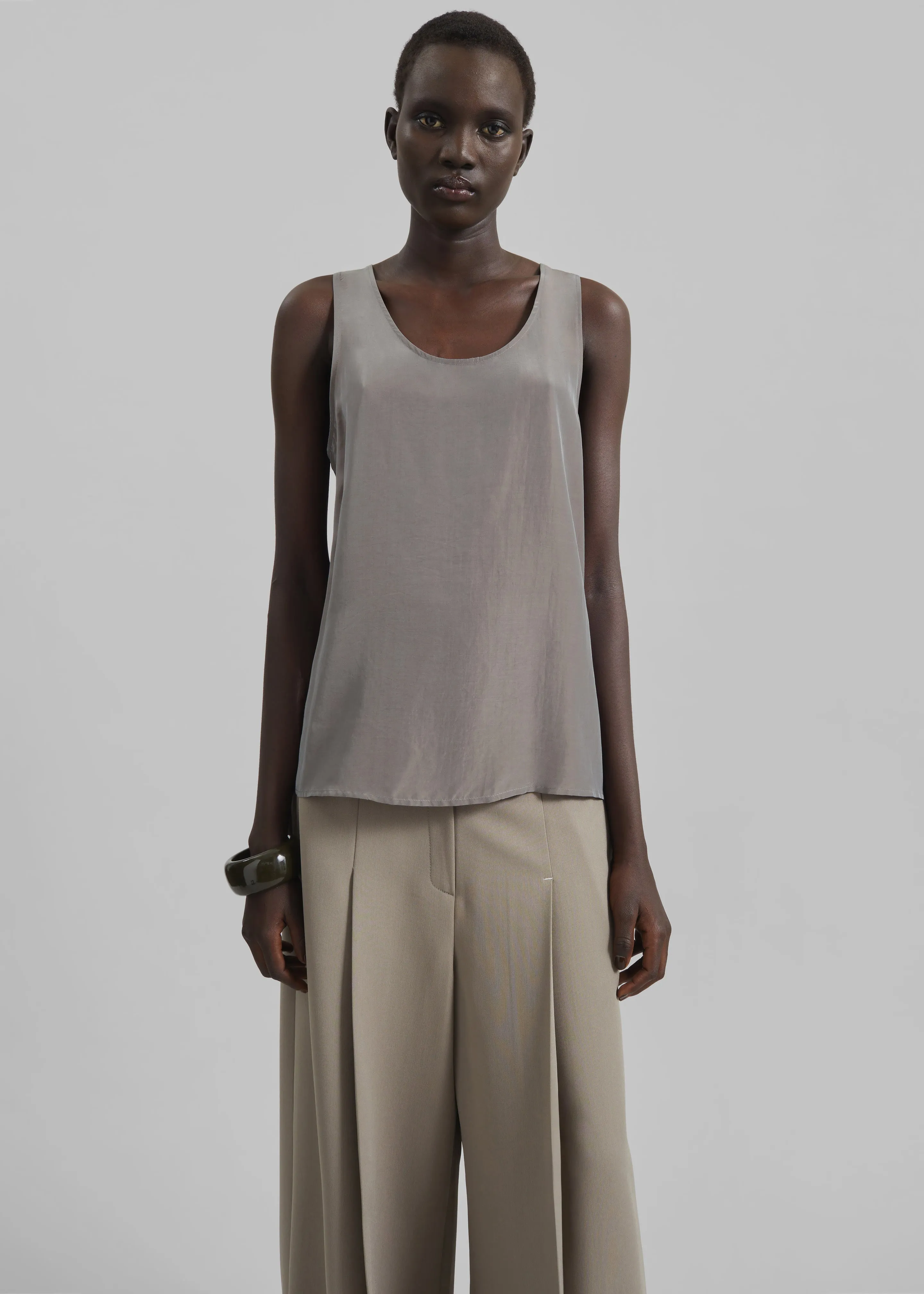 Nivee Lustrous Boxy Tank - Dark Taupe sold by Frankie Shop product image thumbnail 4