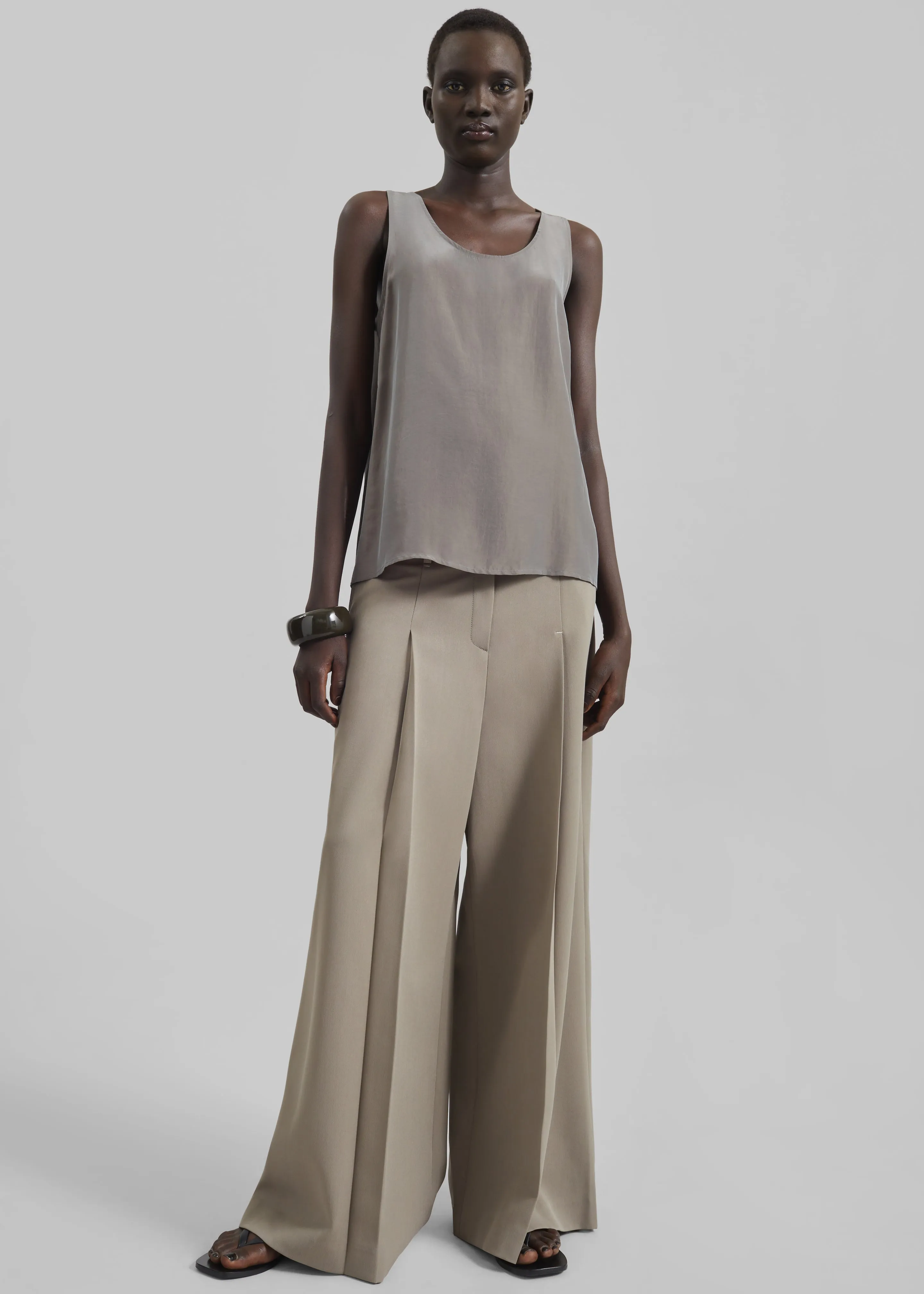 Nivee Lustrous Boxy Tank - Dark Taupe sold by Frankie Shop product image thumbnail 5