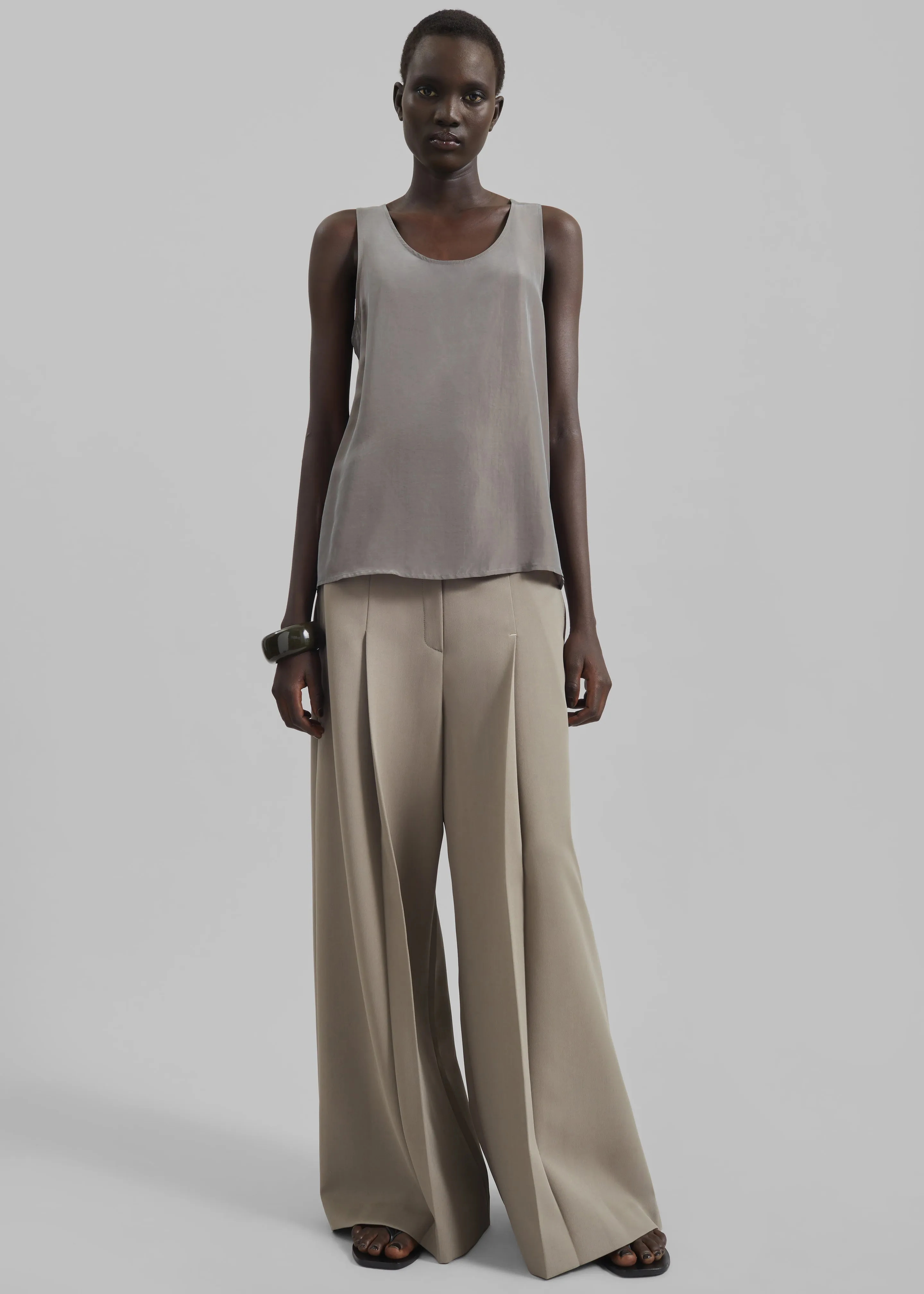 Nivee Lustrous Boxy Tank - Dark Taupe sold by Frankie Shop product image thumbnail 2