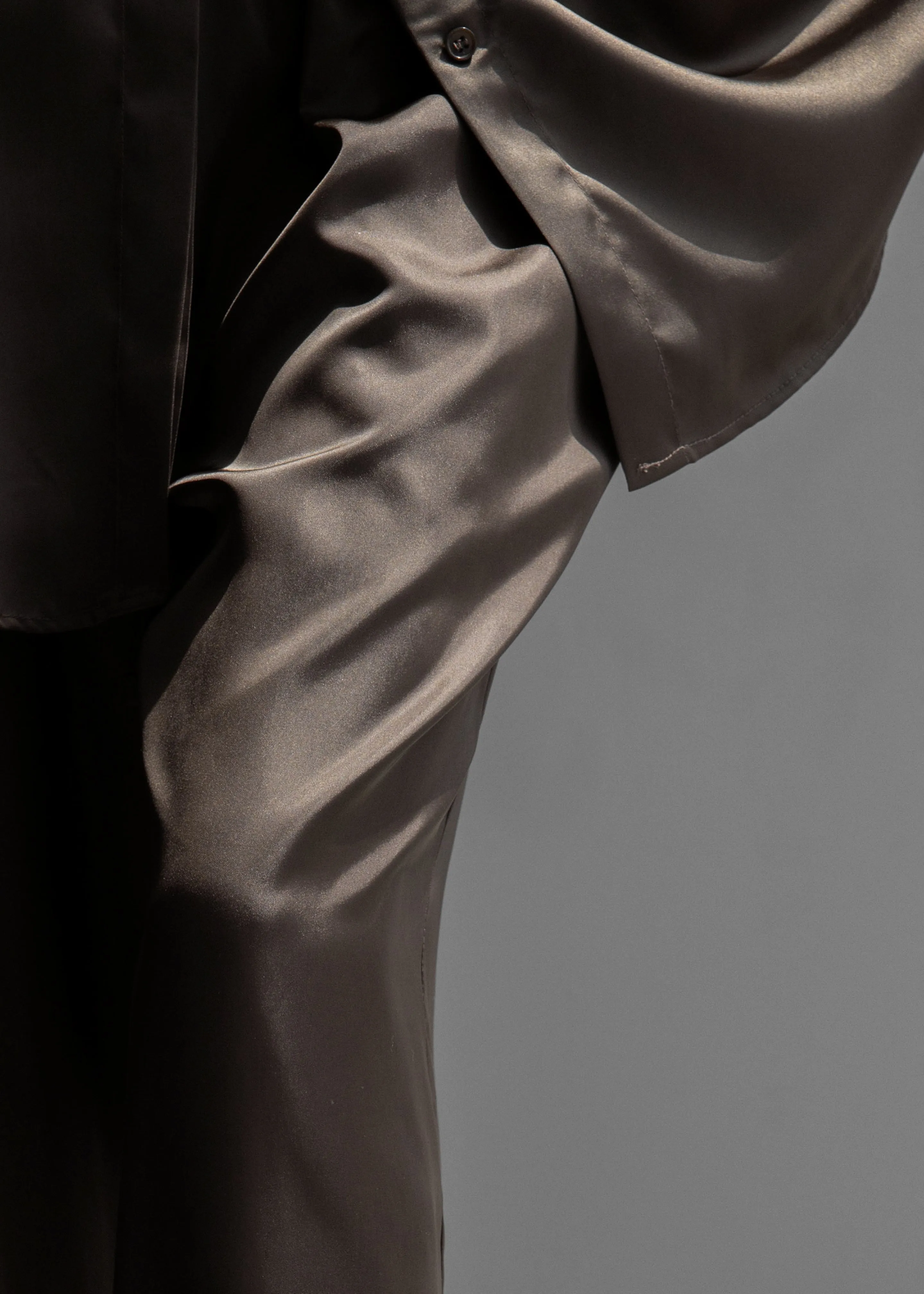 Oskel Satin Pants - Brown sold by Frankie Shop product image thumbnail 5