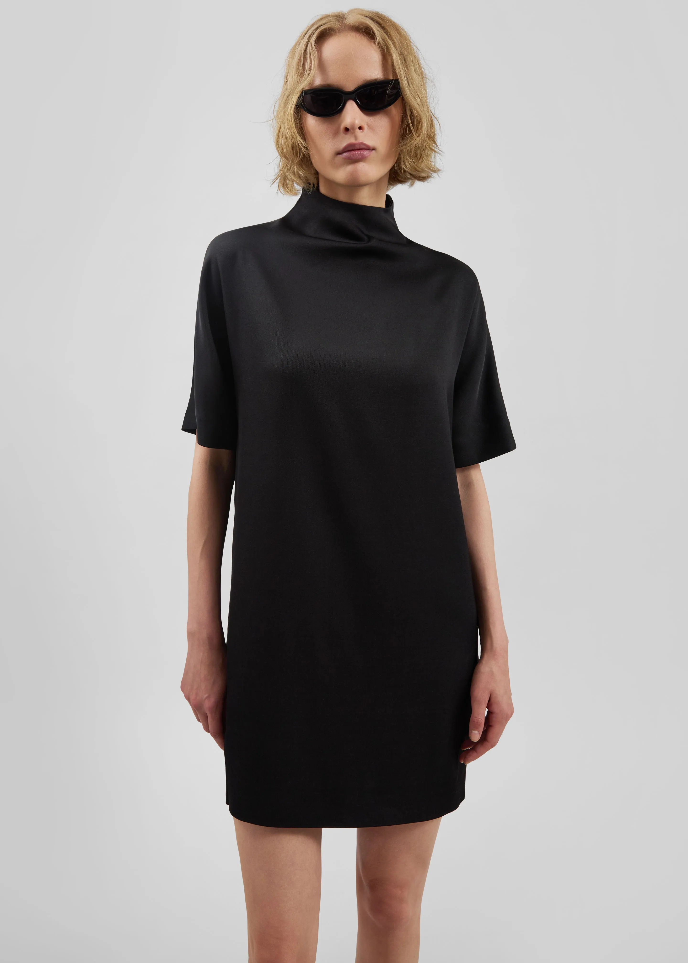 Loulou de Saison Elton Short Sleeve Mini Dress – Black sold by Frankie Shop product image thumbnail 4