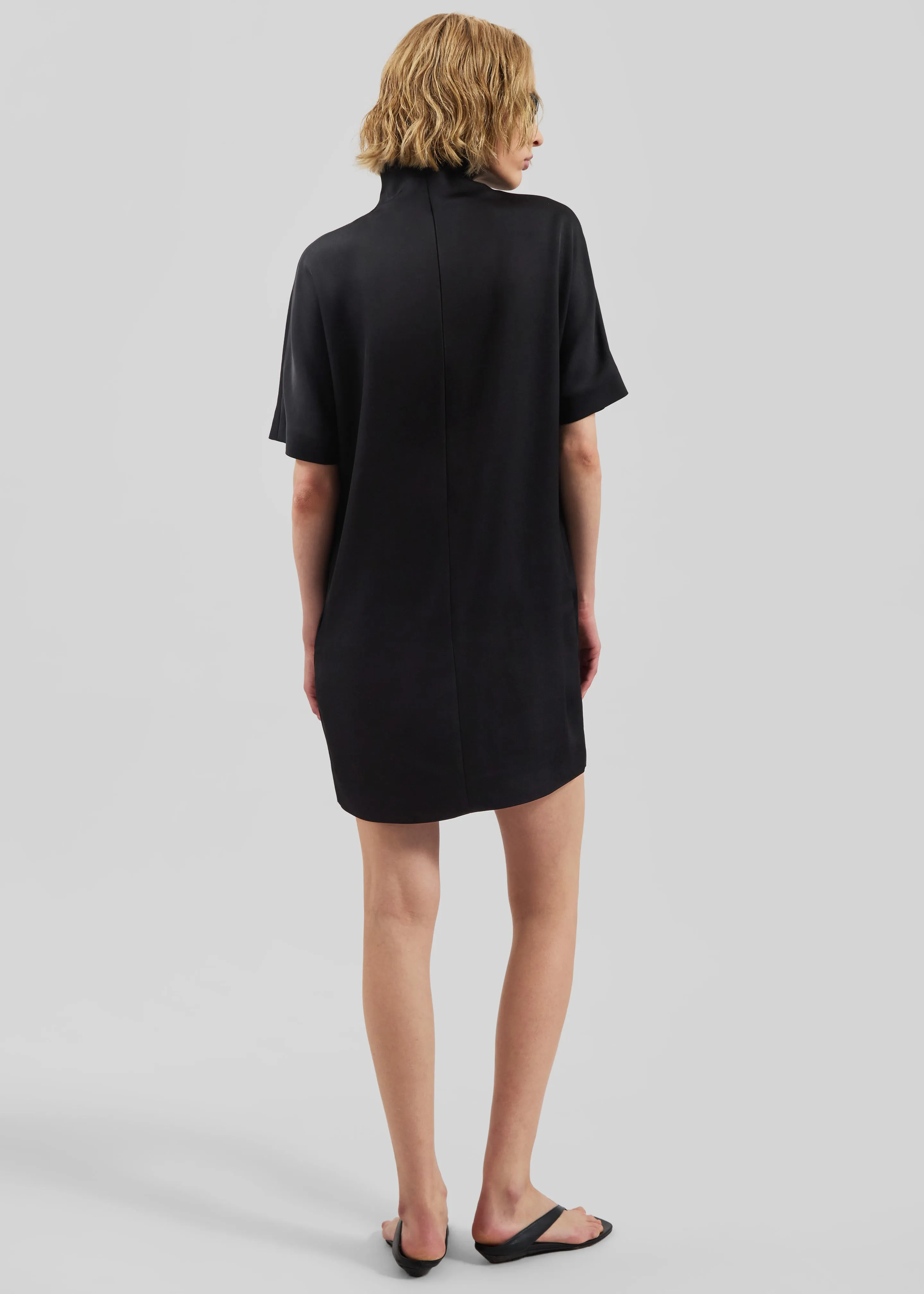 Loulou de Saison Elton Short Sleeve Mini Dress – Black sold by Frankie Shop product image thumbnail 5