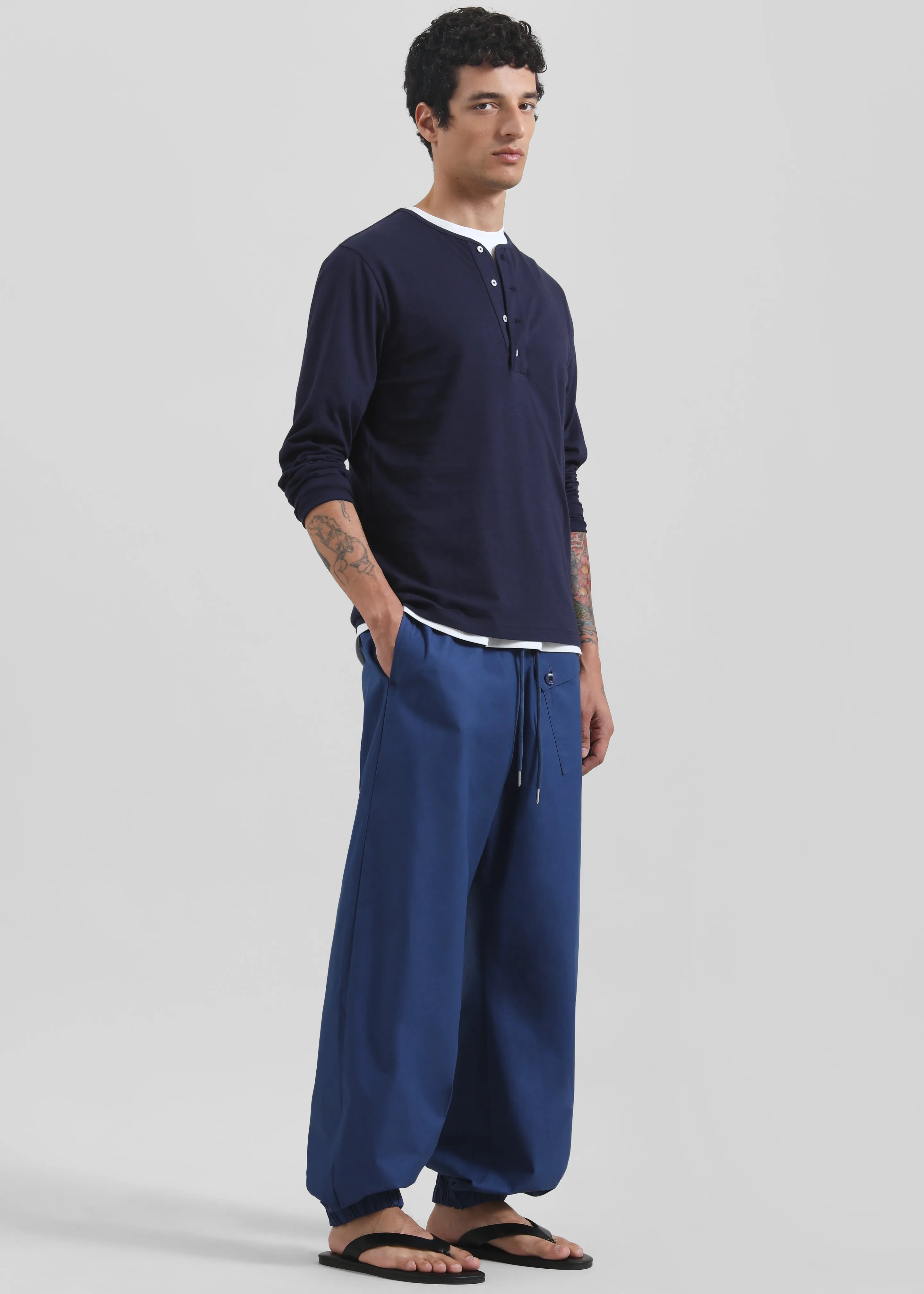 Whitby Modal-Blend Henley T-Shirt - Navy sold by Frankie Shop product image thumbnail 5