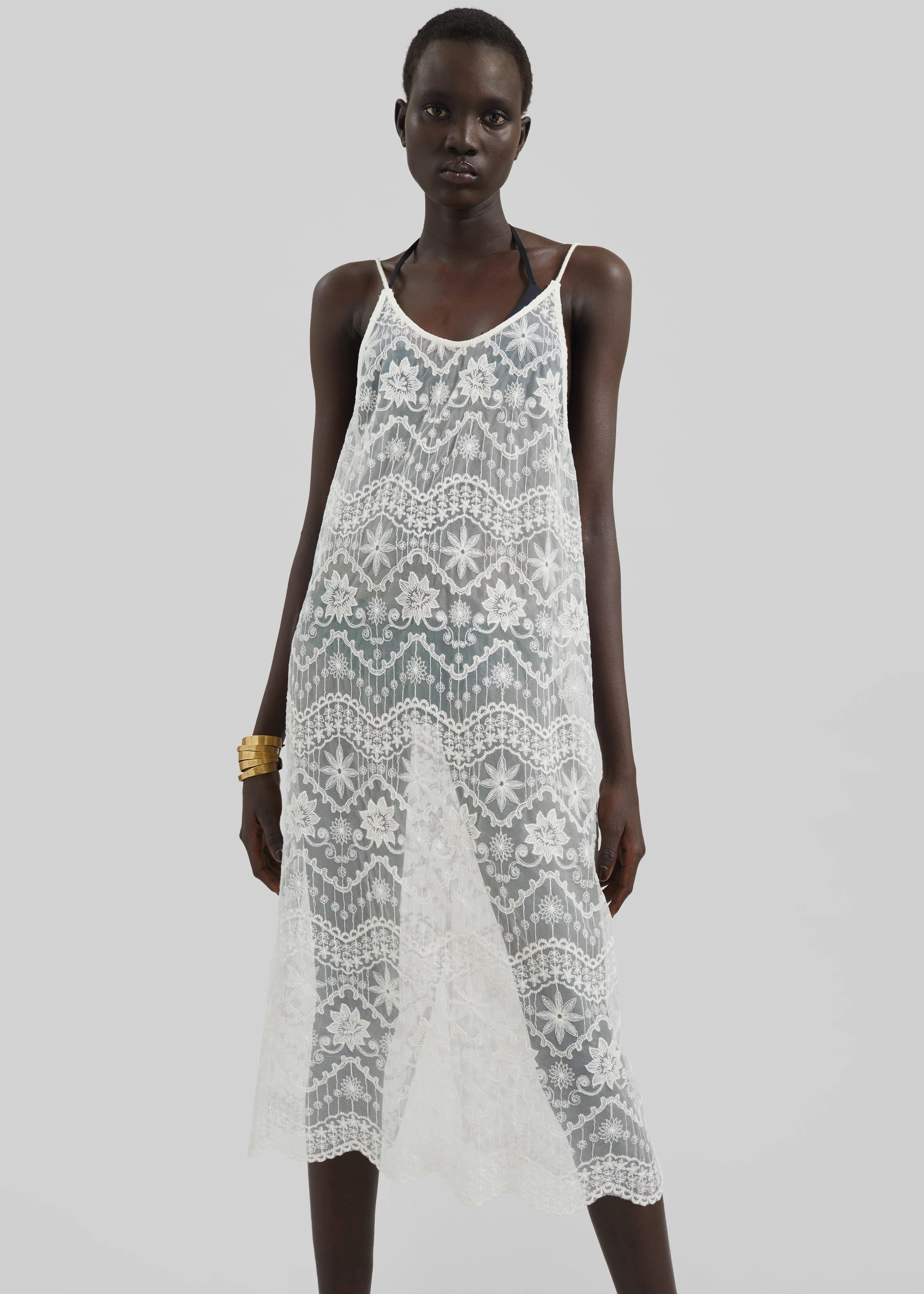 Berzi Sheer Lace Midi Dress - White sold by Frankie Shop product image thumbnail 5