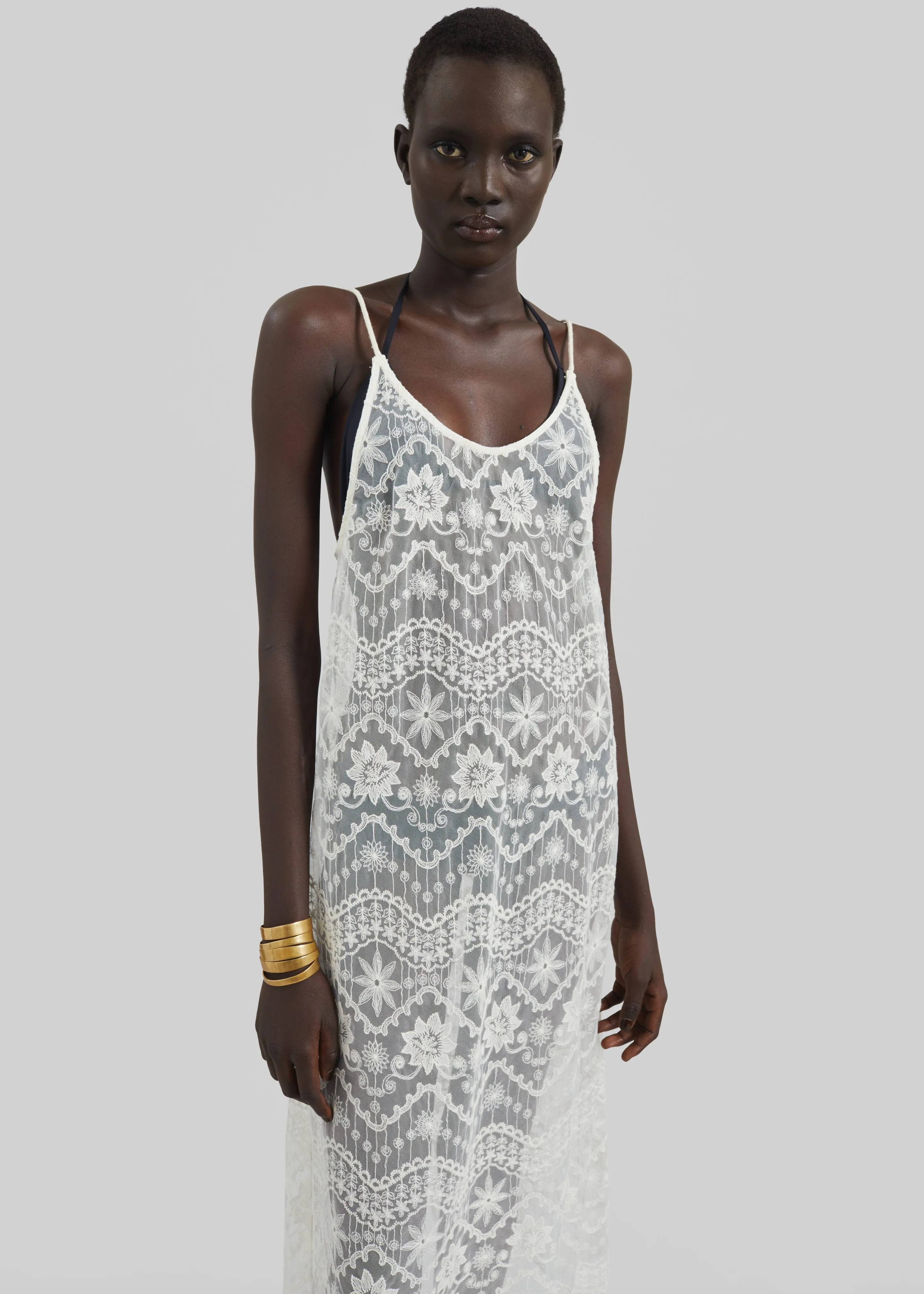 Berzi Sheer Lace Midi Dress - White sold by Frankie Shop product image thumbnail 3