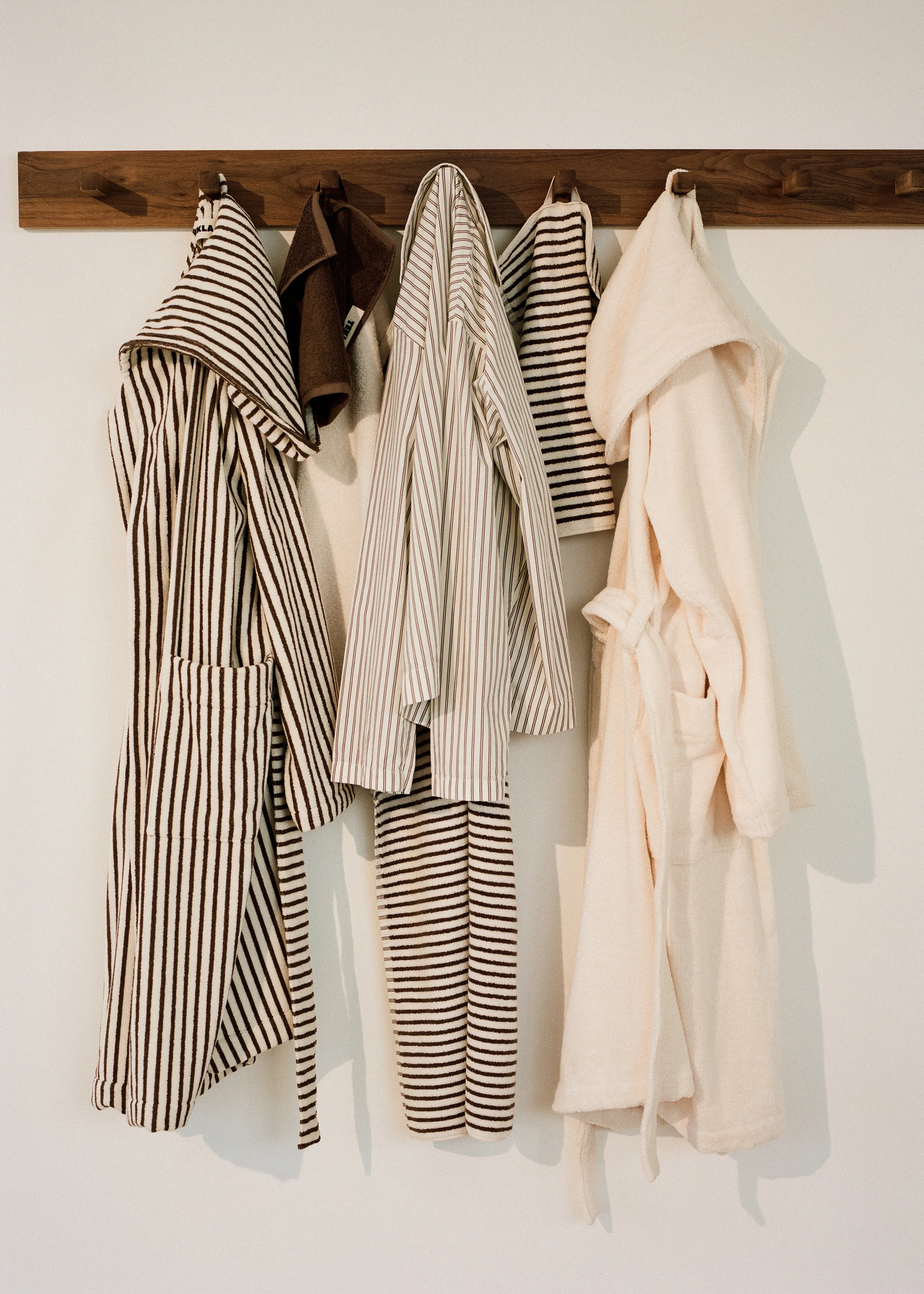 Tekla Hooded Bathrobe - Kodiak Stripes sold by Frankie Shop product image thumbnail 5