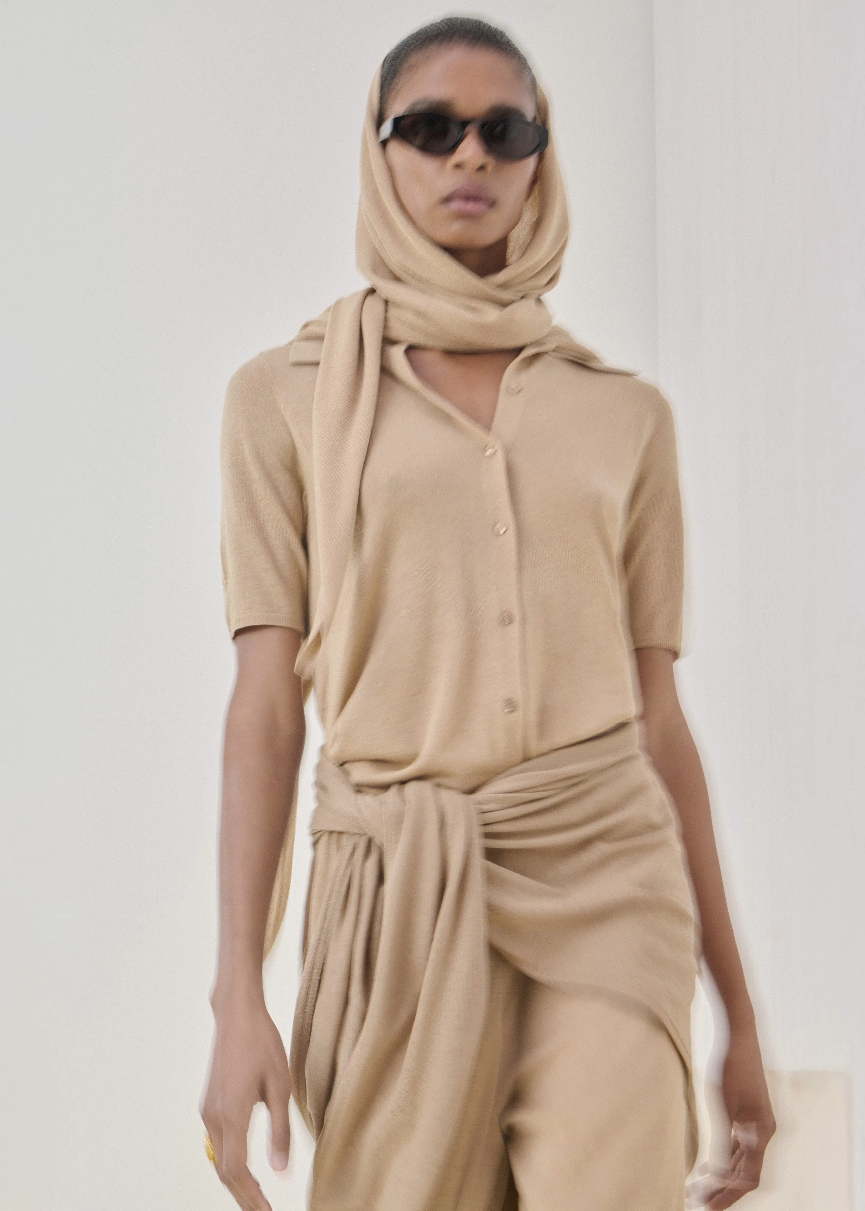 By Malene Birger Dorothea Scarf - Dark Sand sold by Frankie Shop product image thumbnail 4