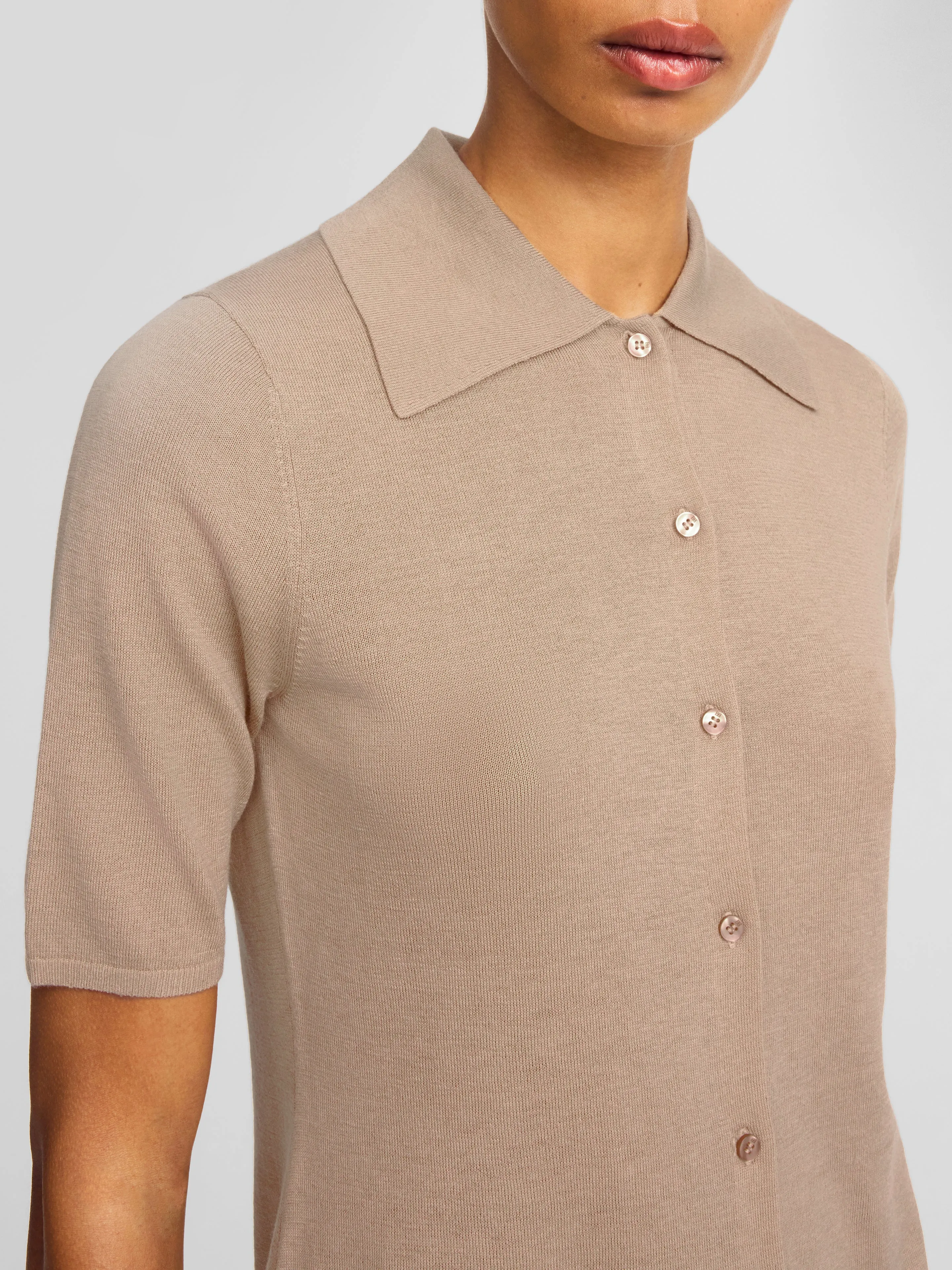 By Malene Birger Dotta Knit Top - Dark Sand sold by Frankie Shop