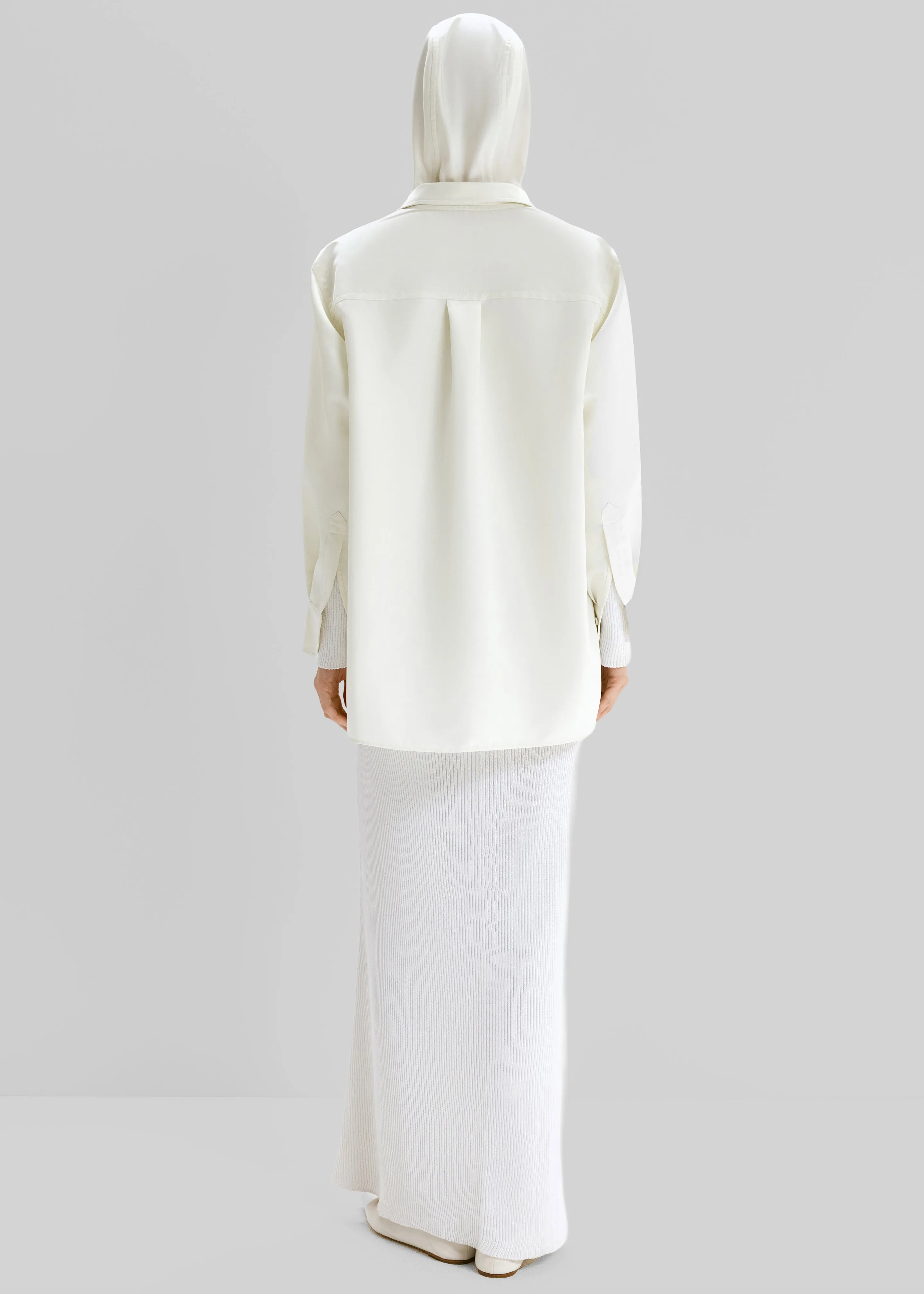 Bevza Shirt Rain Jacket - Dusty Ivory sold by Frankie Shop product image thumbnail 4