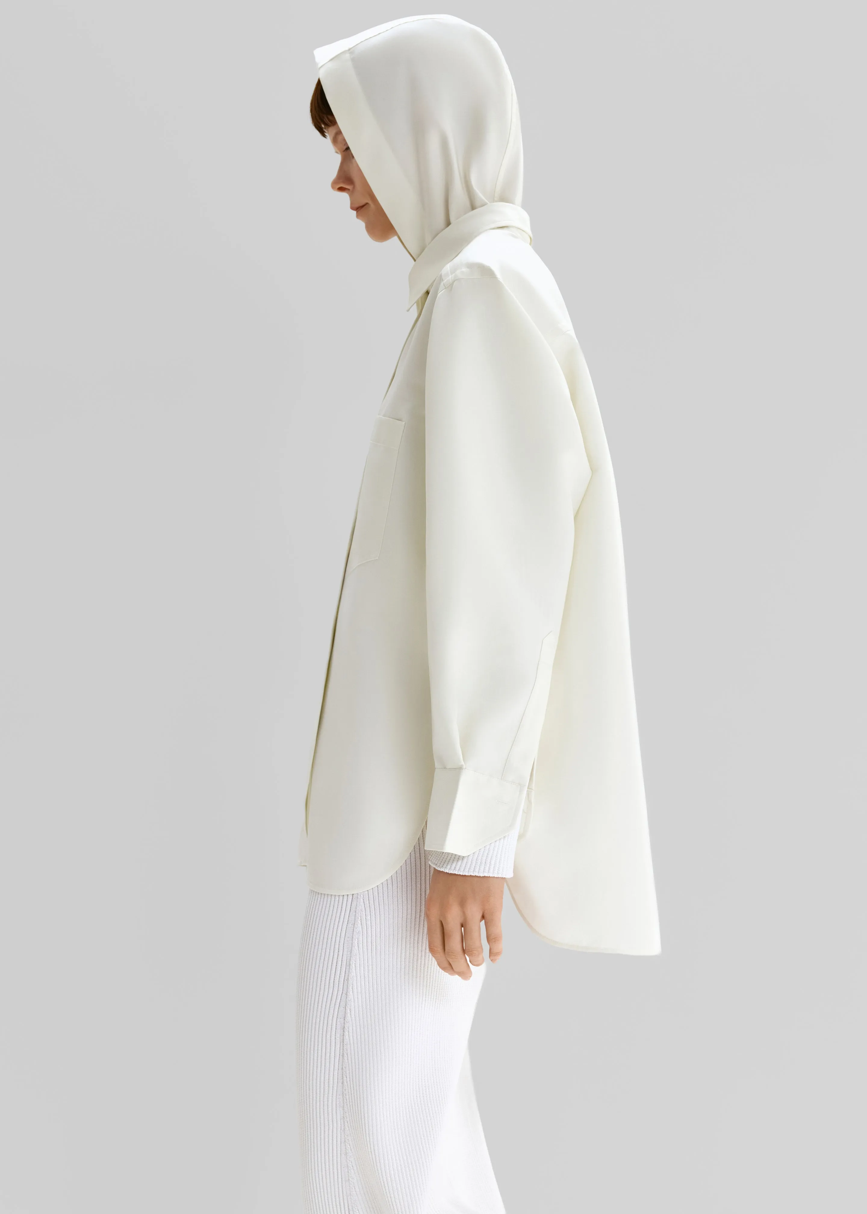 Bevza Shirt Rain Jacket - Dusty Ivory sold by Frankie Shop product image thumbnail 3