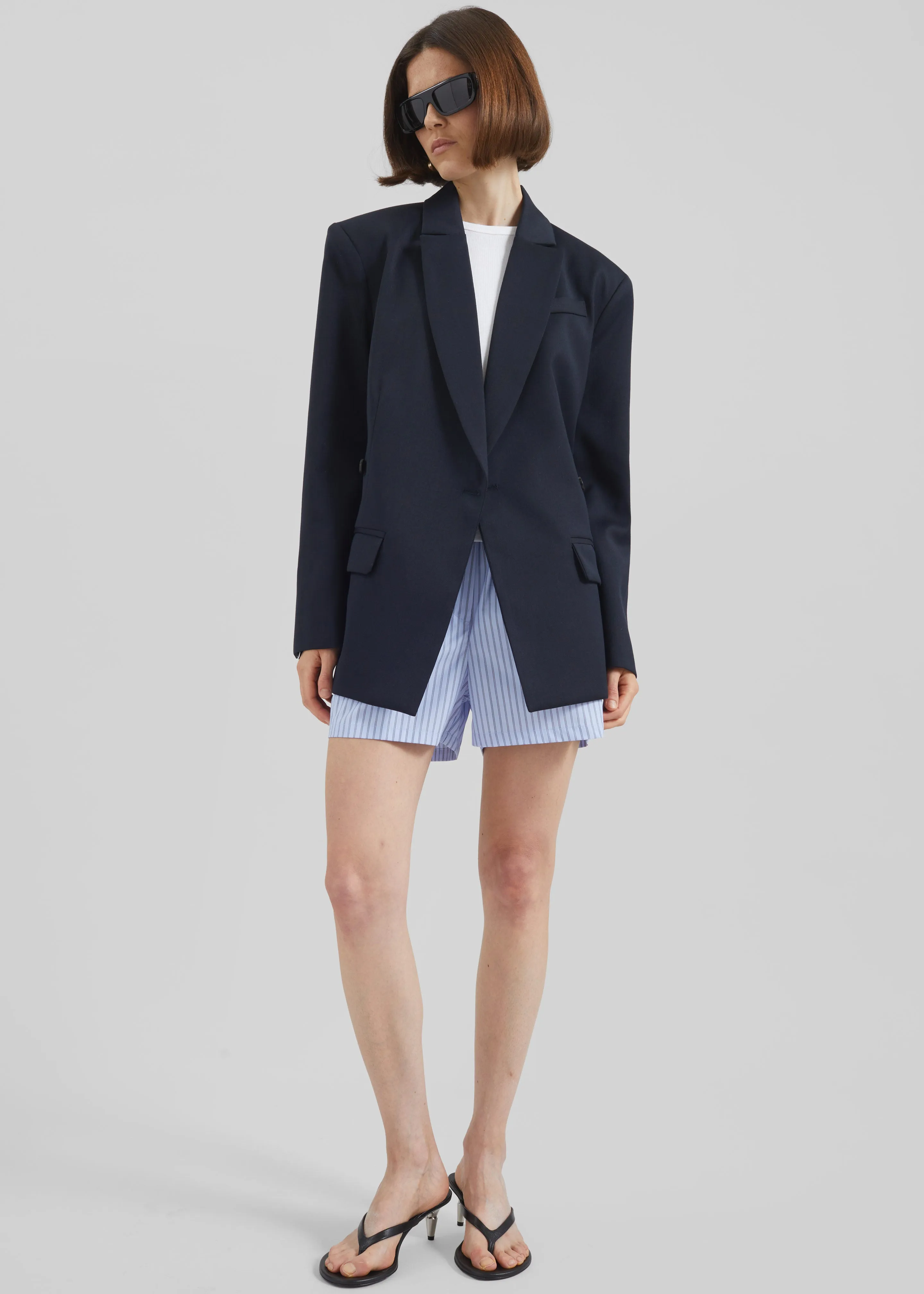 Calvay Crossover Blazer - Dark Navy sold by Frankie Shop