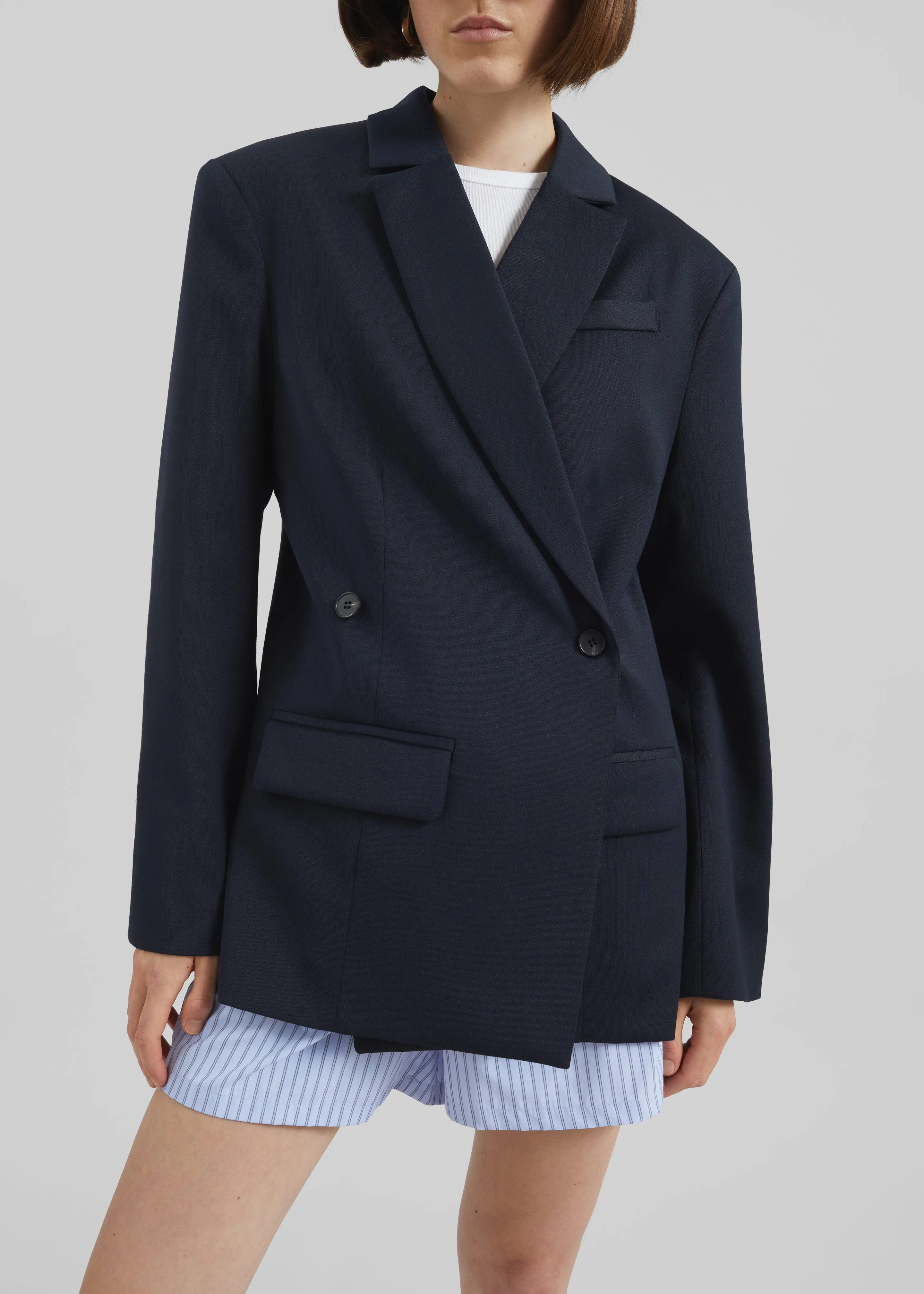 Calvay Crossover Blazer - Dark Navy sold by Frankie Shop product image thumbnail 3