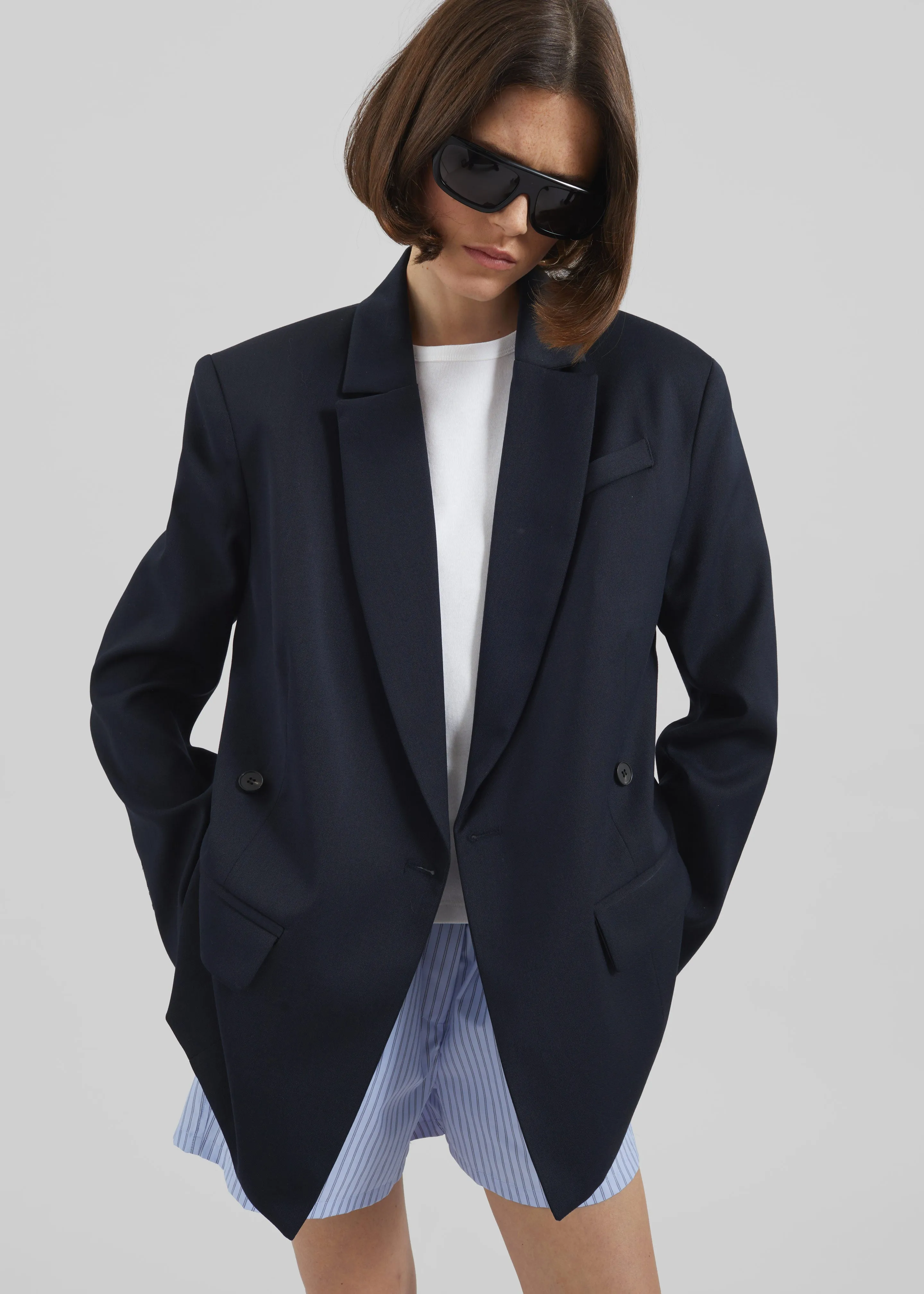 Calvay Crossover Blazer - Dark Navy sold by Frankie Shop product image thumbnail 2