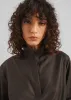 Loulou de Saison Zyla Stand Collar Jacket - Grizzly sold by Frankie Shop