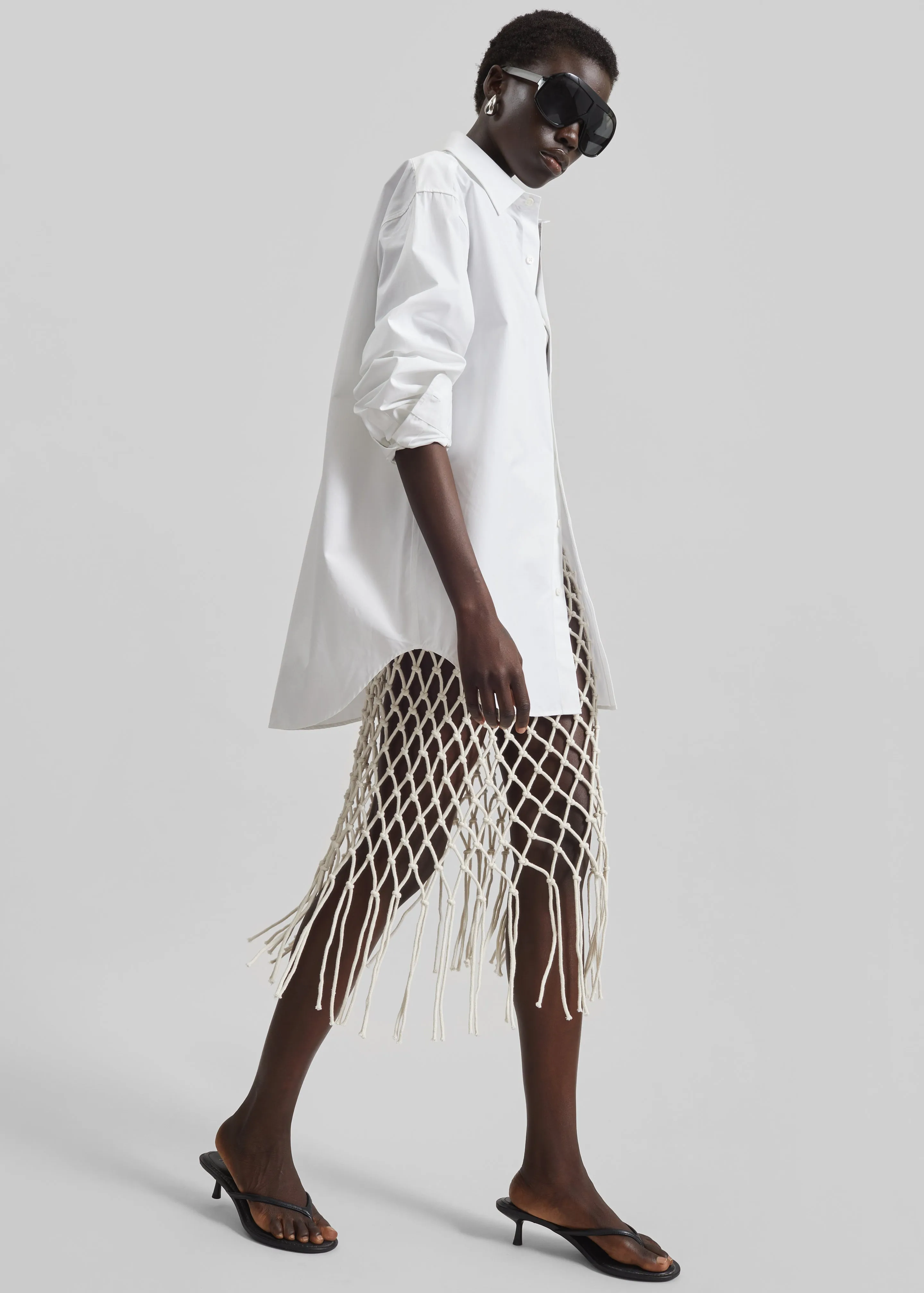 Tropea Macrame Skirt - Ecru sold by Frankie Shop