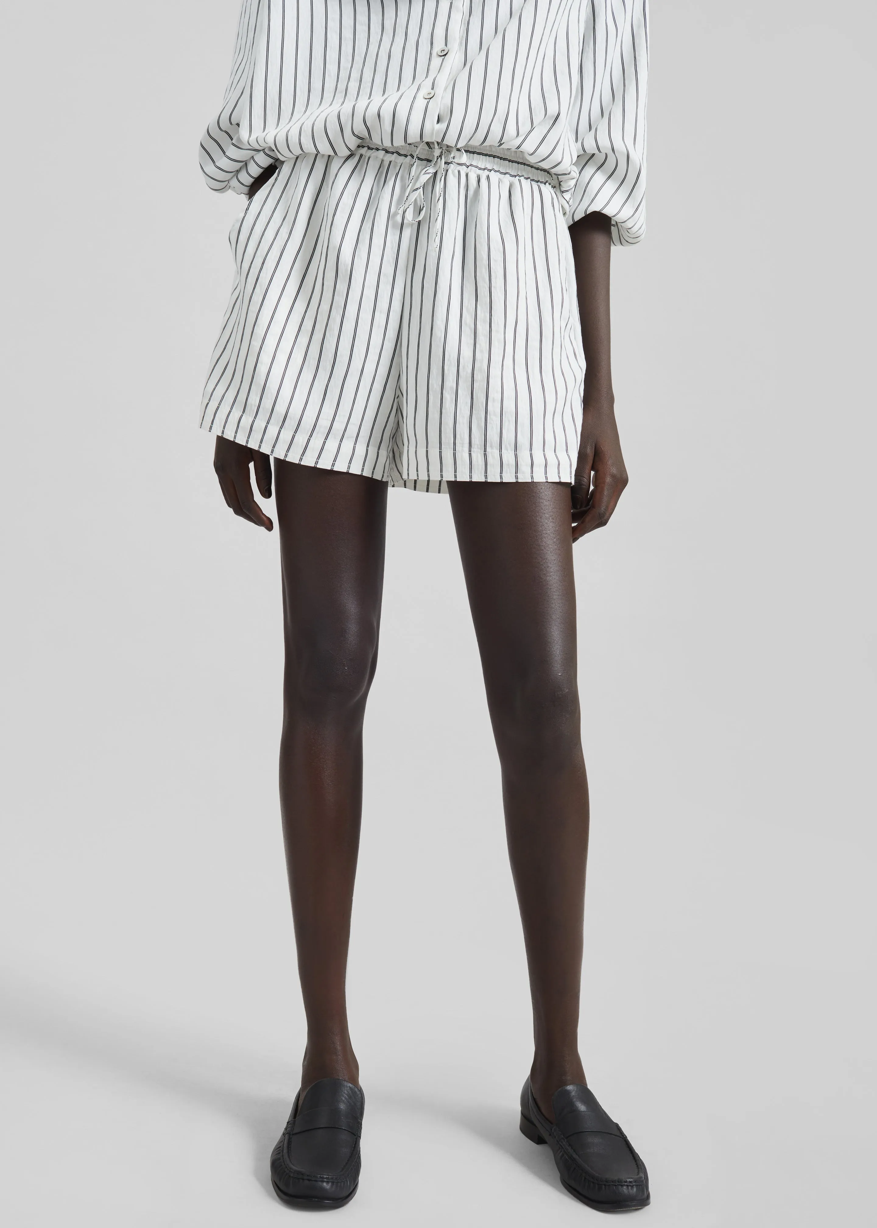 Manisa Mini Shorts - White/Black Stripe sold by Frankie Shop product image thumbnail 2