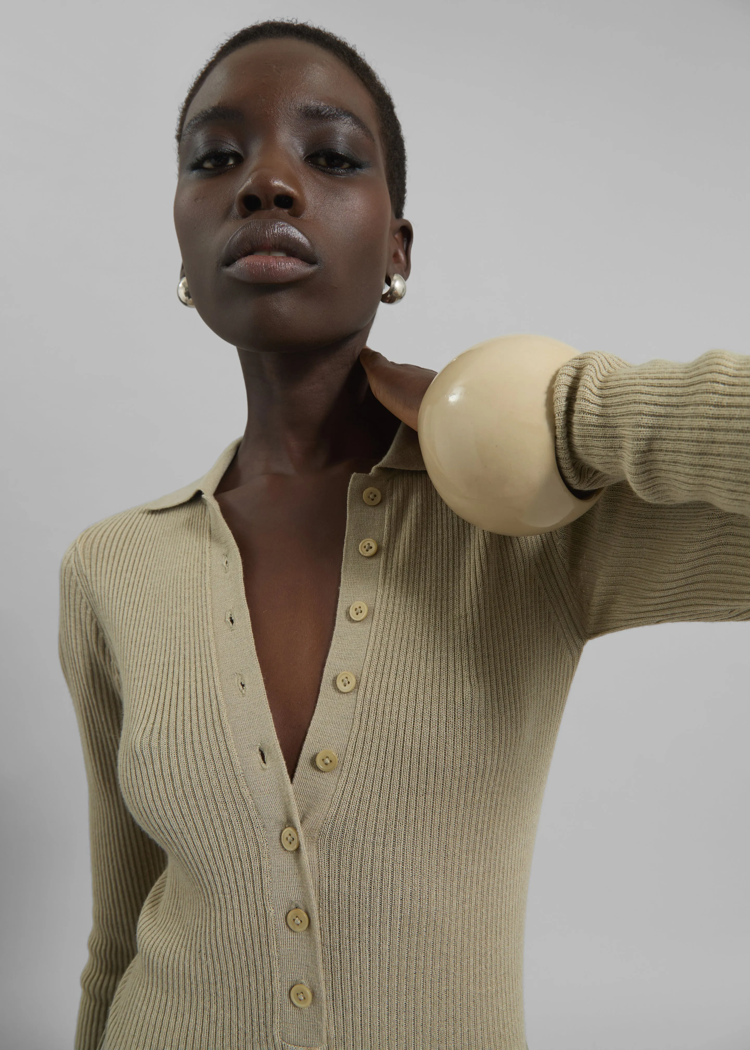 Arc Objects Exclamation Bangle - Khaki sold by Frankie Shop product image thumbnail 4