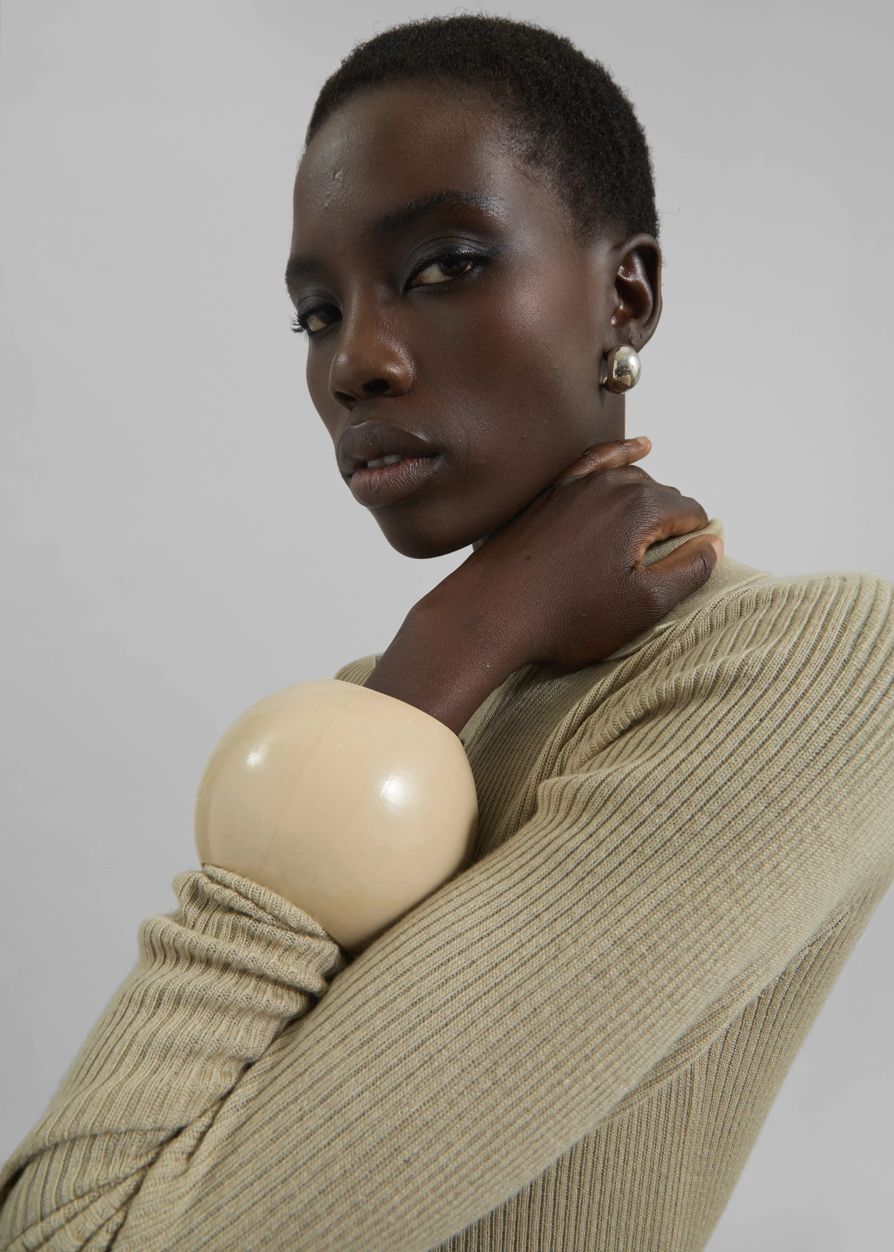 Arc Objects Exclamation Bangle - Khaki sold by Frankie Shop product image thumbnail 5