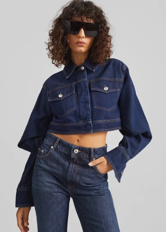 Sportmax Sir Denim Jacket - Midnight Blue sold by Frankie Shop