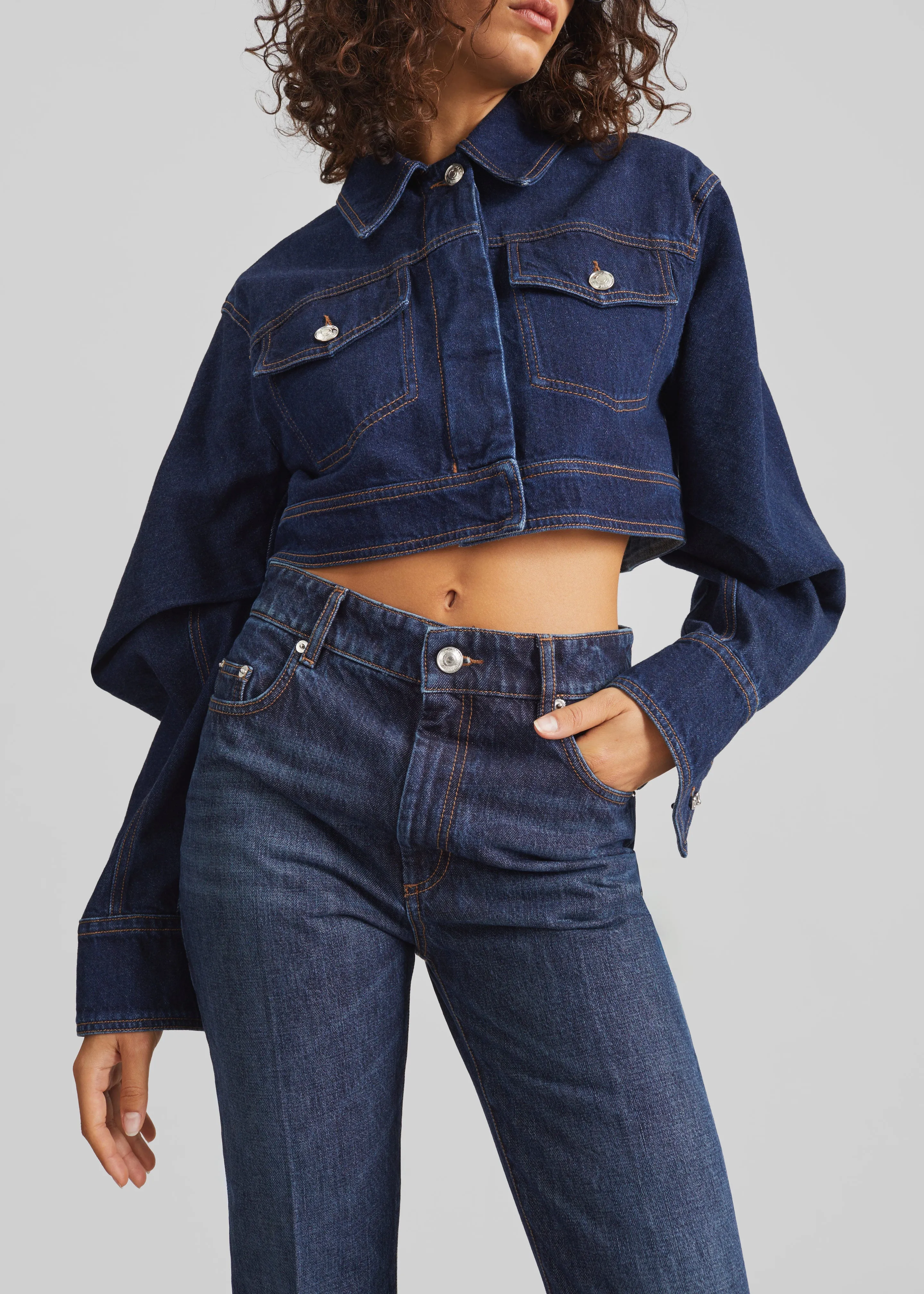 Sportmax Sir Denim Jacket - Midnight Blue sold by Frankie Shop product image thumbnail 5