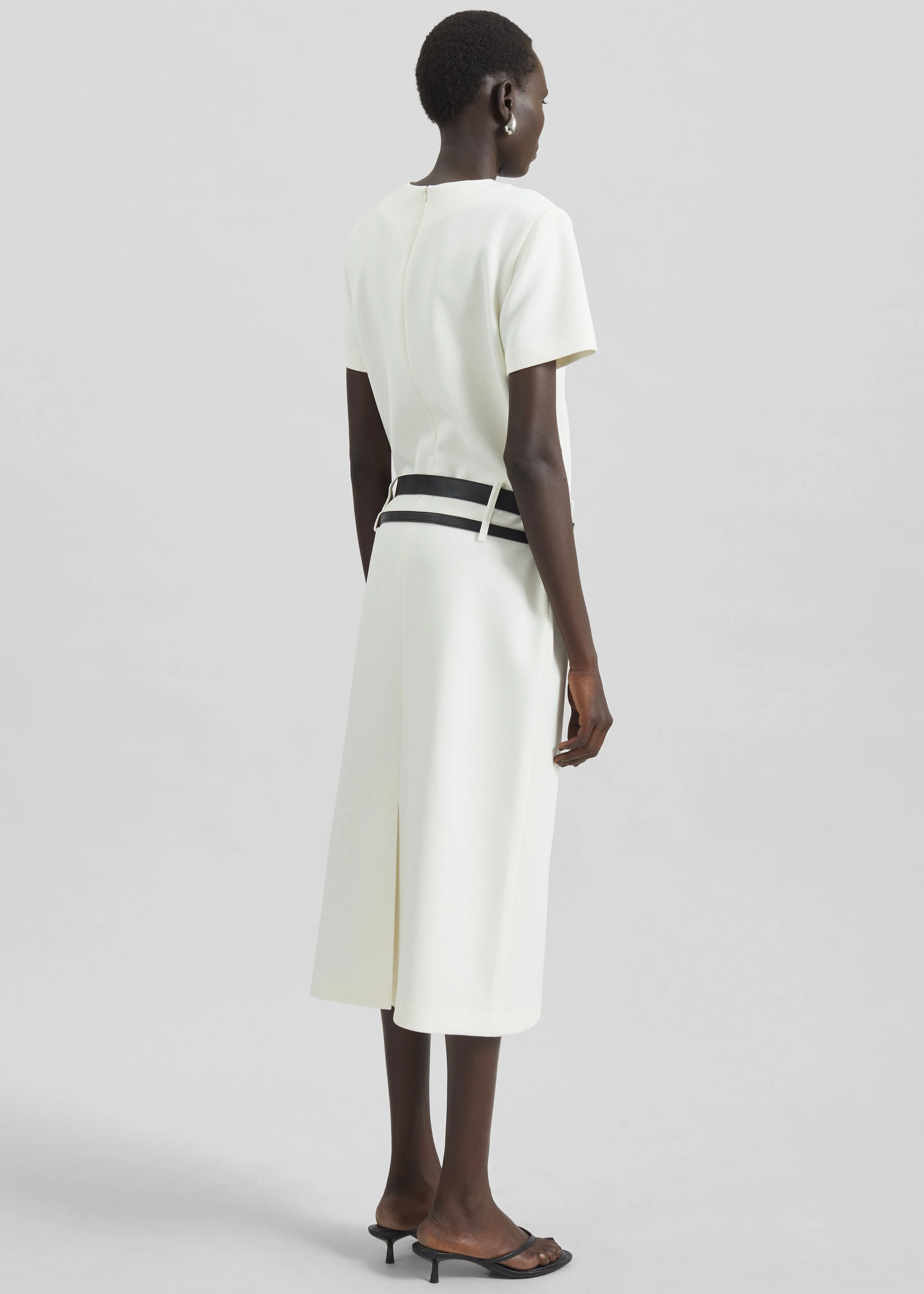 Kaniva Double Belt Loop Midi Dress - Ivory sold by Frankie Shop product image thumbnail 5