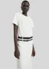 Kaniva Double Belt Loop Midi Dress - Ivory sold by Frankie Shop