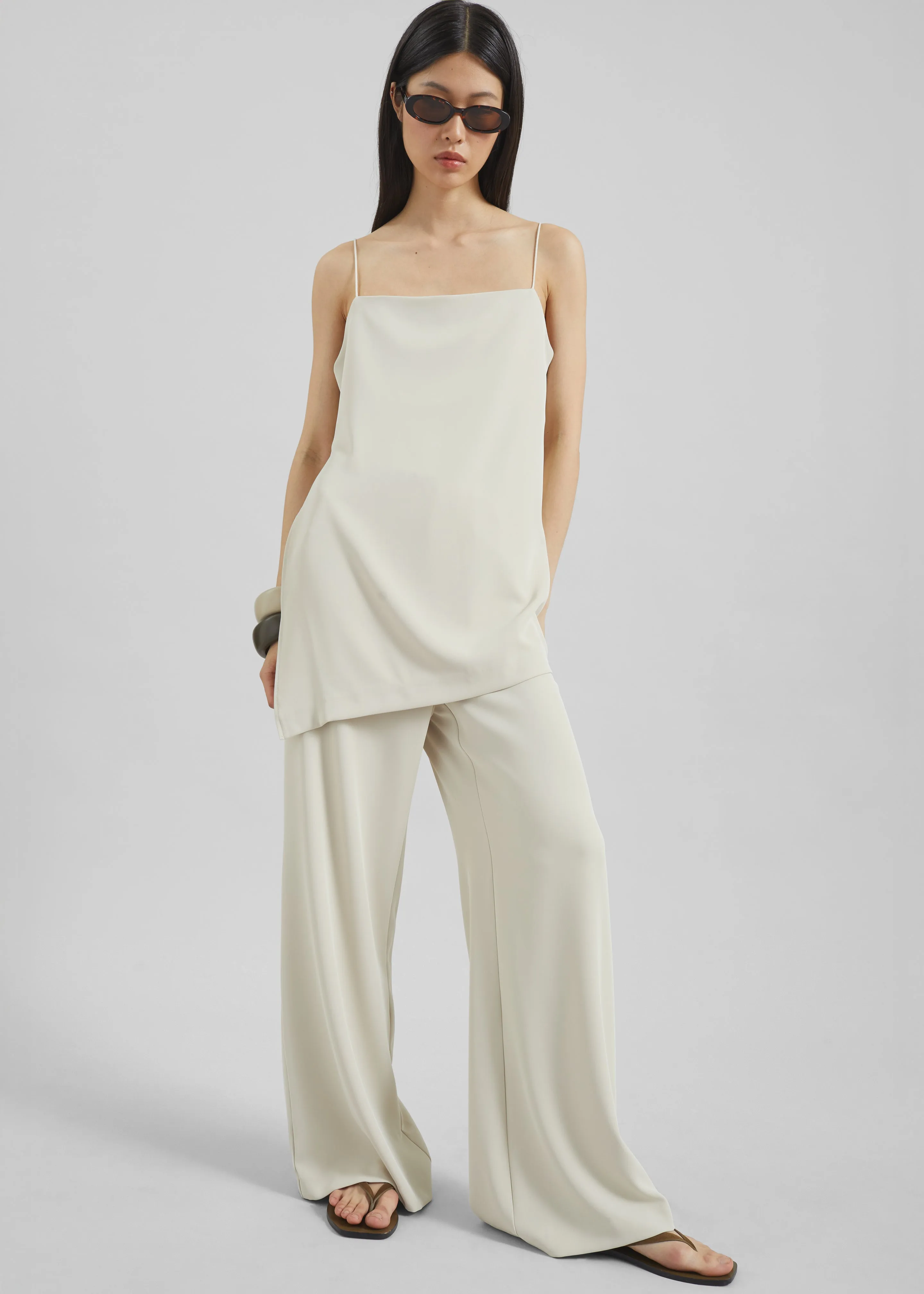 Celano Fluid Wide Pants - Light Beige sold by Frankie Shop product image thumbnail 4