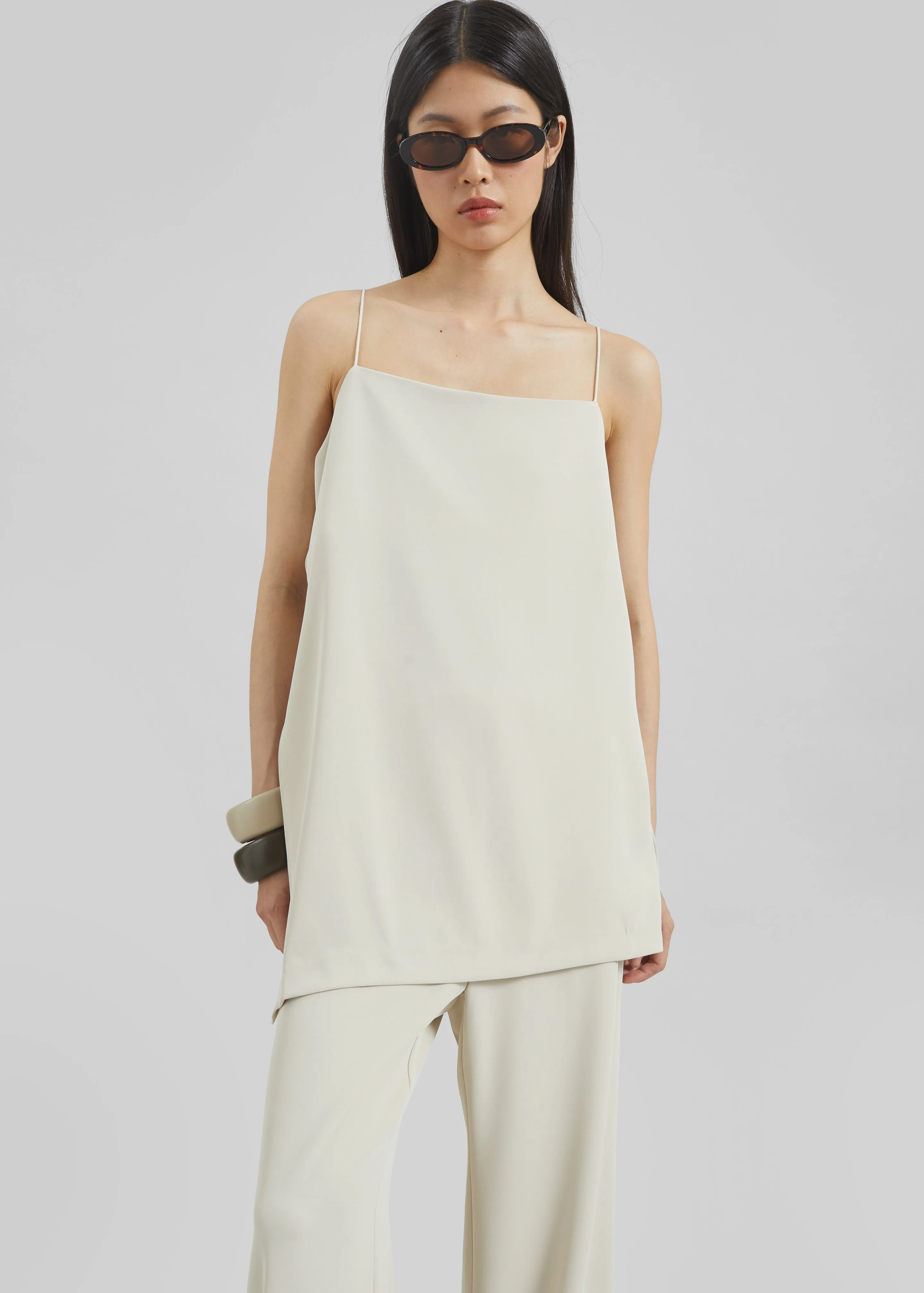 Celano Slit Asymmetric Top - Light Beige sold by Frankie Shop product image thumbnail 5